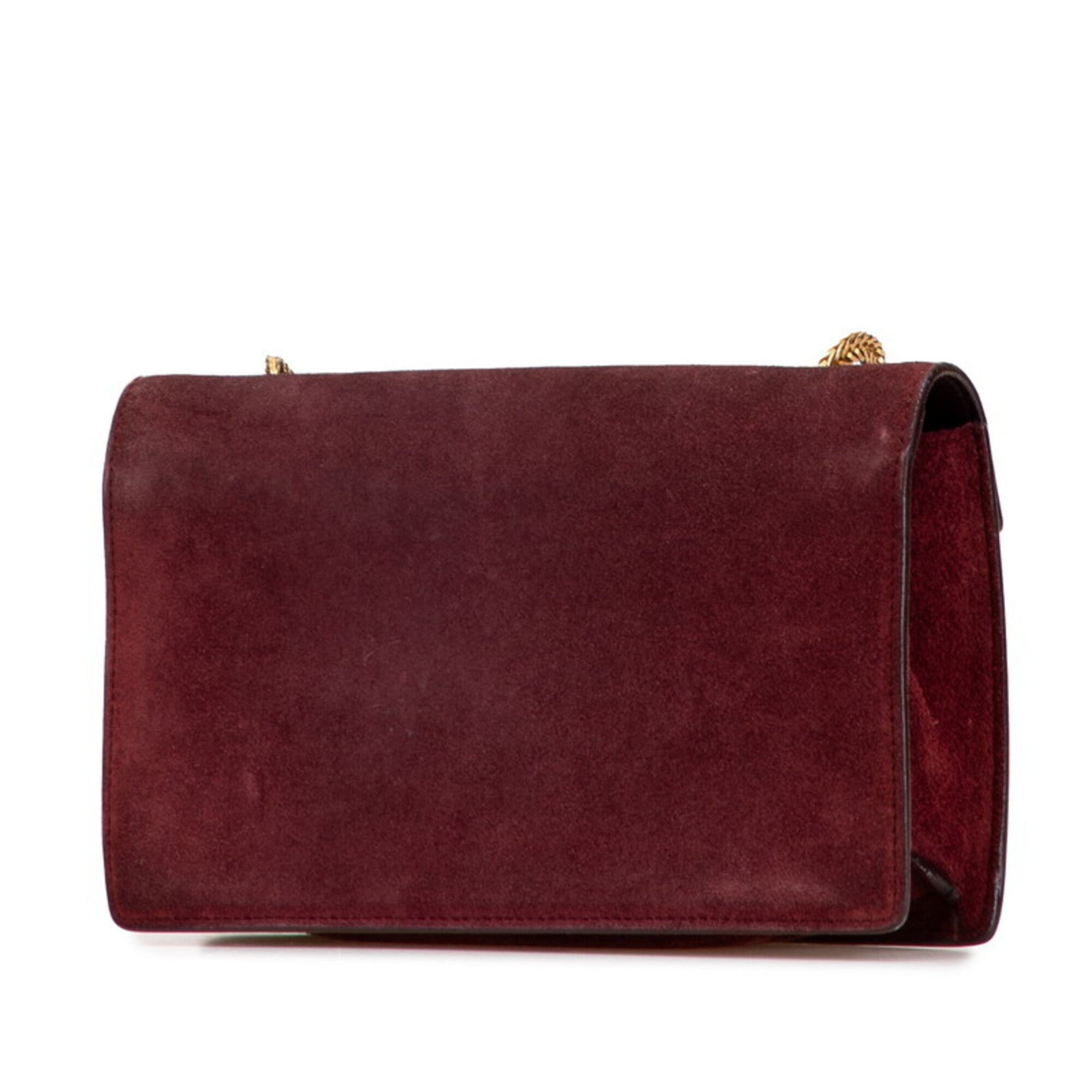 Saint Laurent Bordeaux Red Color Wine Suede Leather Shoulder Bag (Pre-Owned)