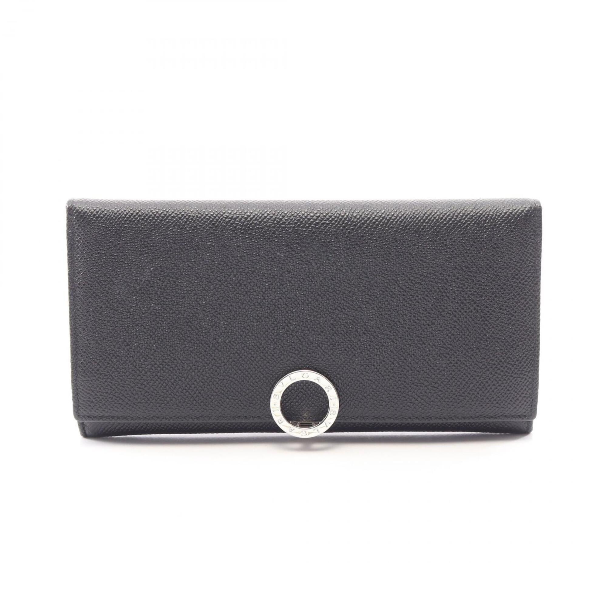 Bvlgari Black Leather Long Wallet (Bi-Fold) (Pre-Owned)