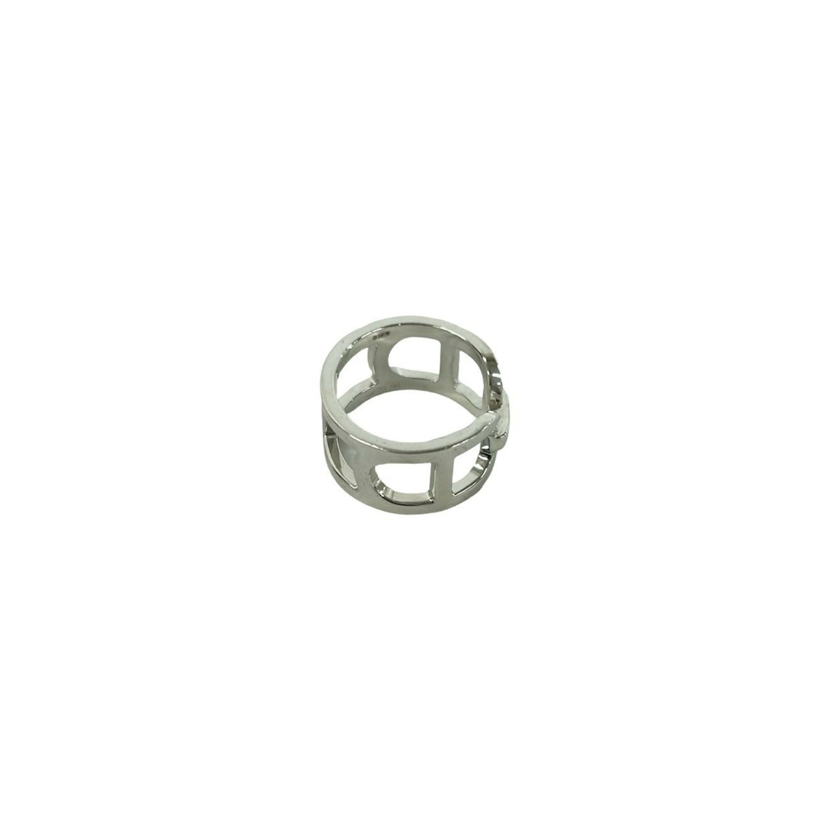Hermes Silver Silver 925 Band Ring (Pre-Owned)
