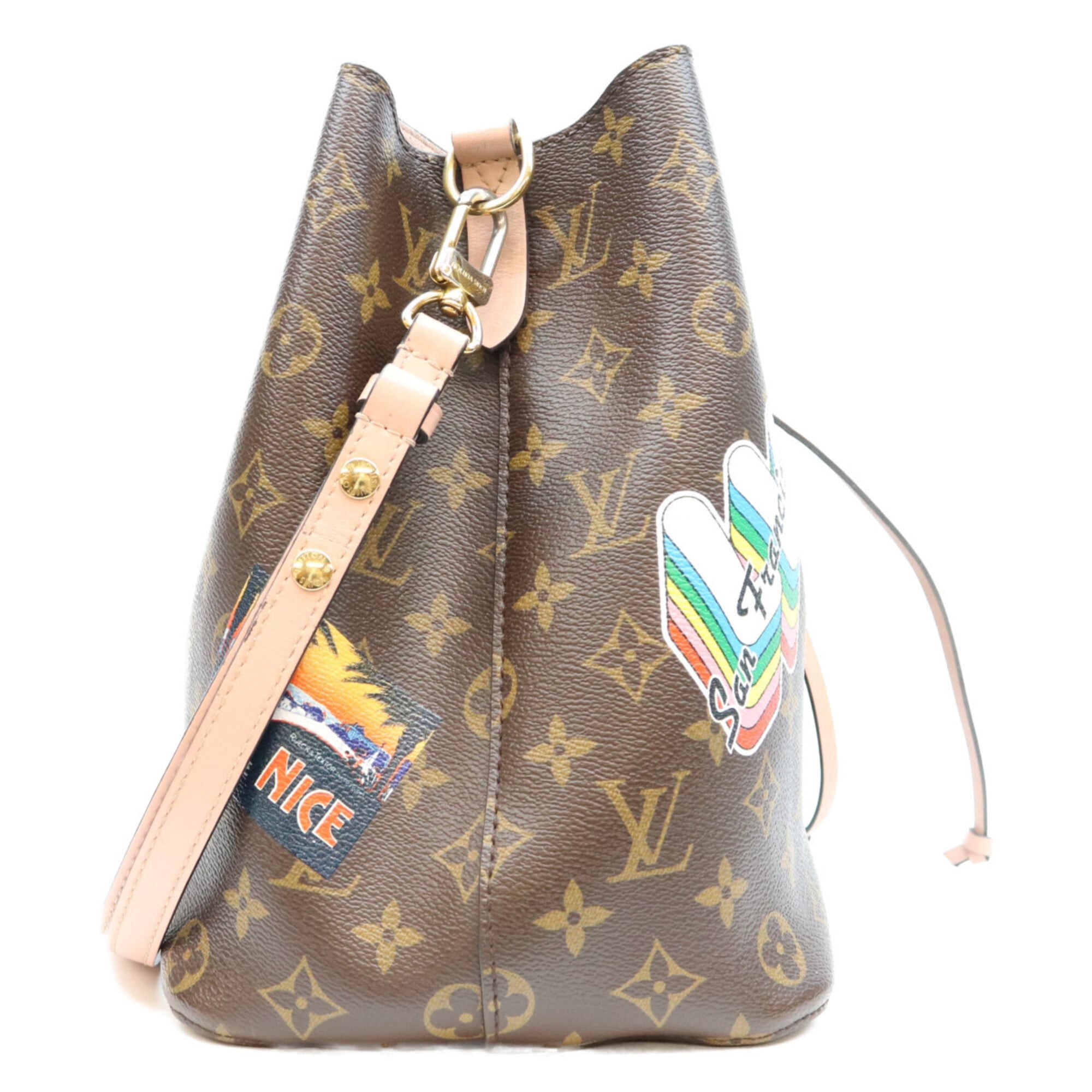 Louis Vuitton Brown Pink Monogram Shoulder Bag (Pre-Owned)