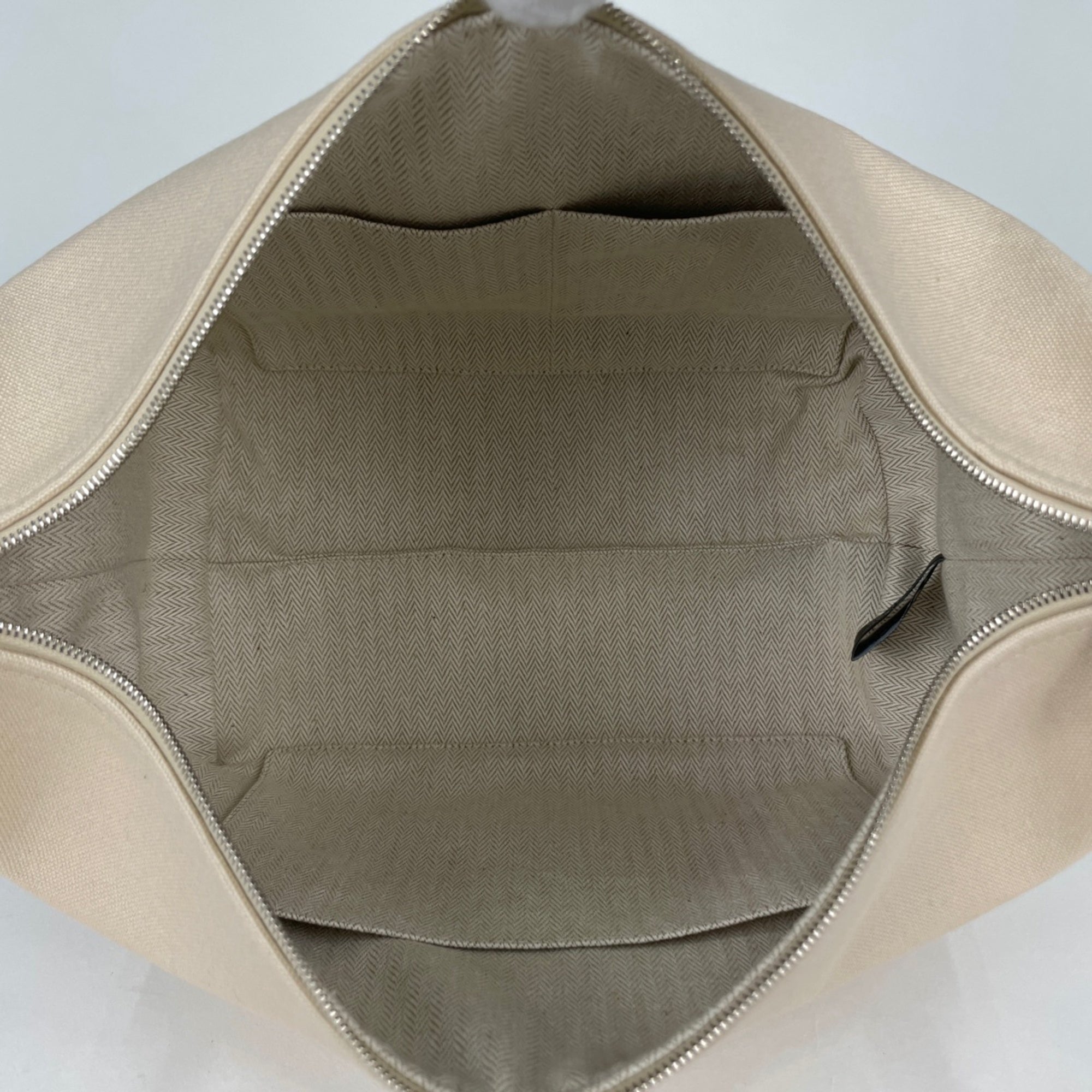 Hermes Beige Cotton Handbag (Pre-Owned)