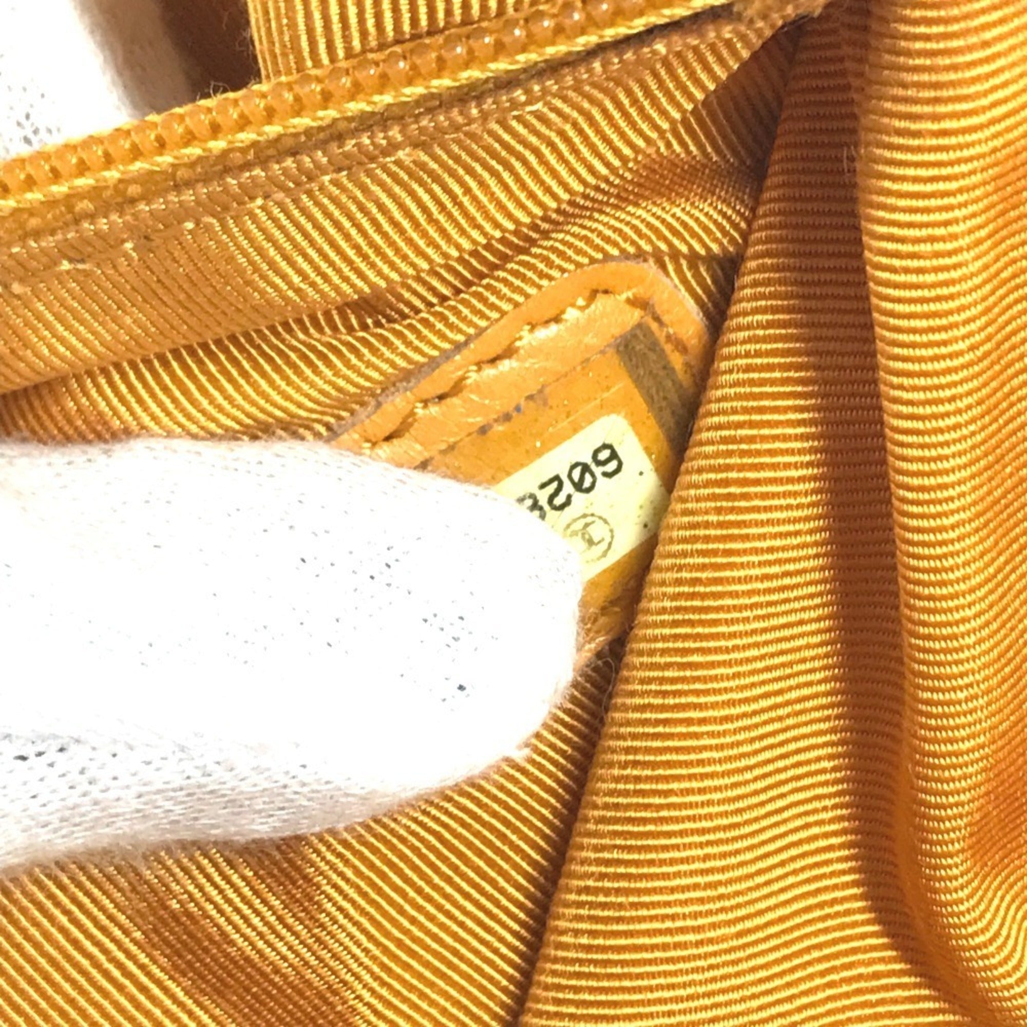 Chanel Orange Leather Pochette Shoulder Bag (Pre-Owned)