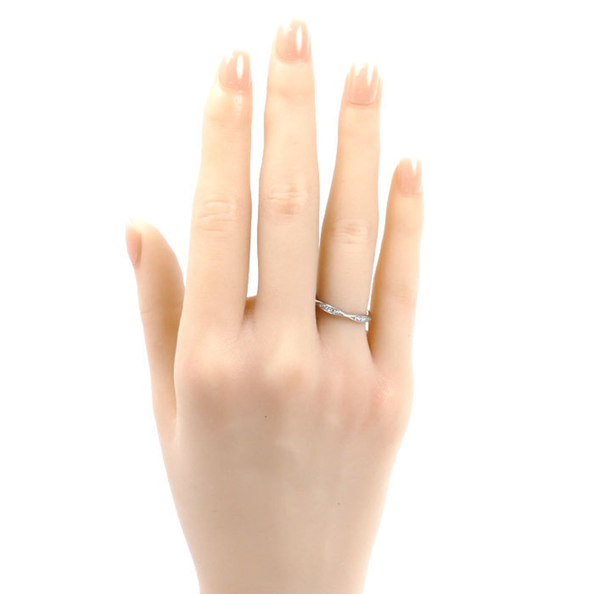 Chanel Platinum 950 Band Ring (Pre-Owned)