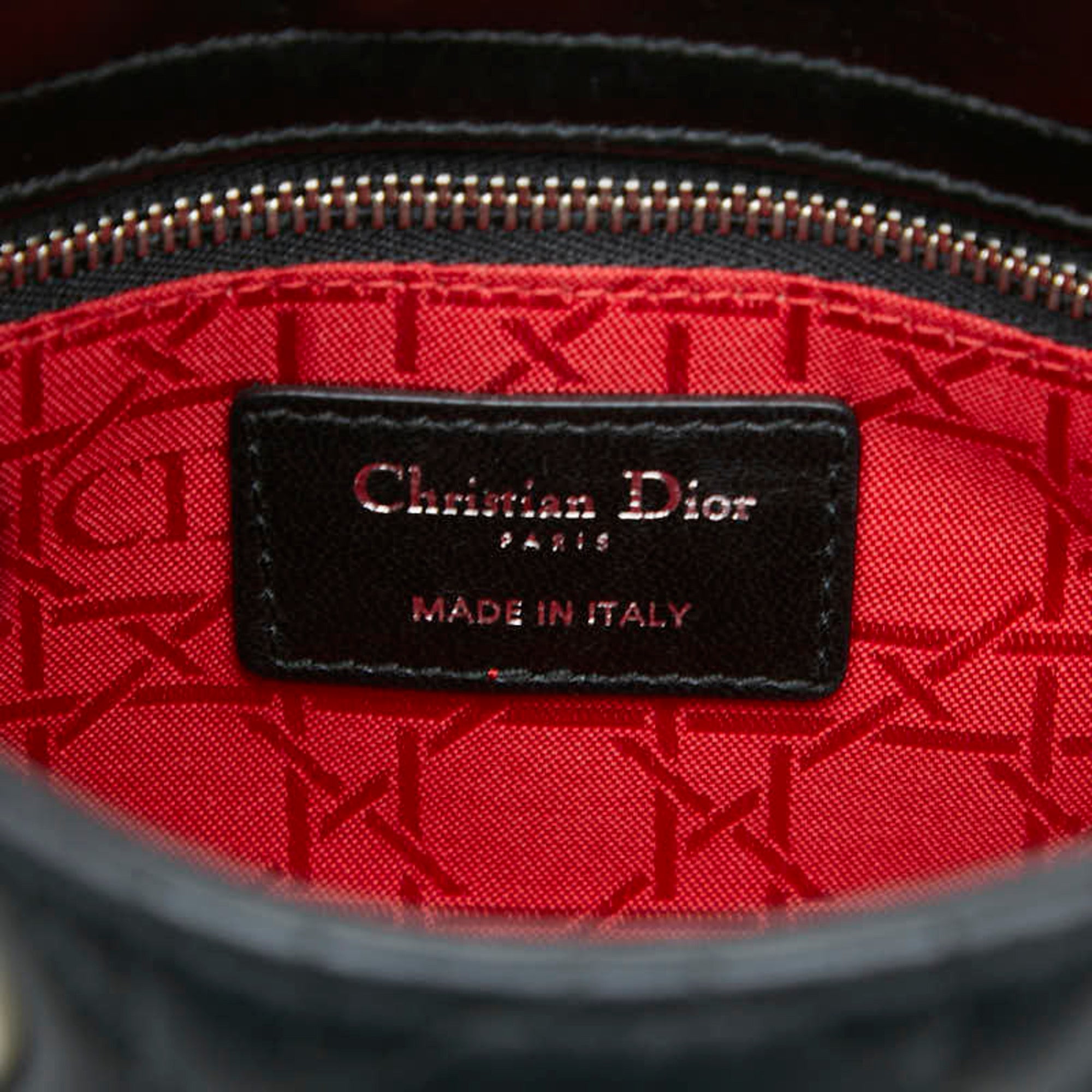 Christian Dior Black Leather Handbag Shoulder Bag (Pre-Owned)