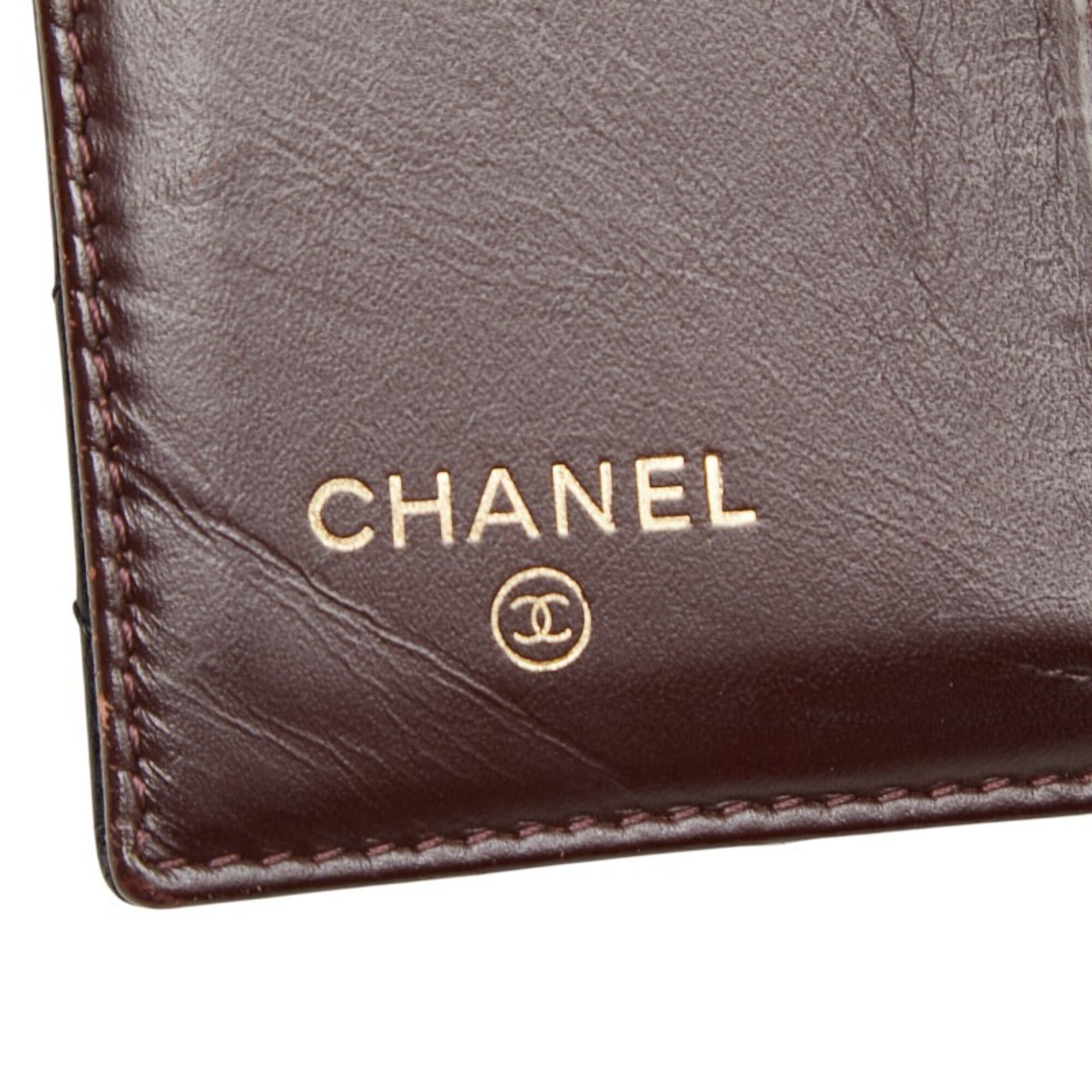 Chanel Black Grained Calfskin Wallet (Bi-Fold) (Pre-Owned)