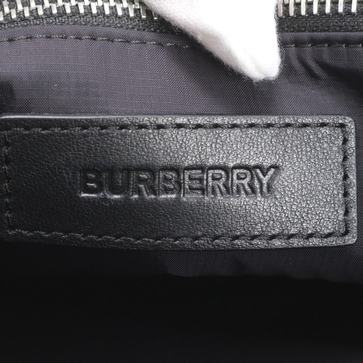 Burberry Black Leather Shoulder Bag Tote Bag (Pre-Owned)