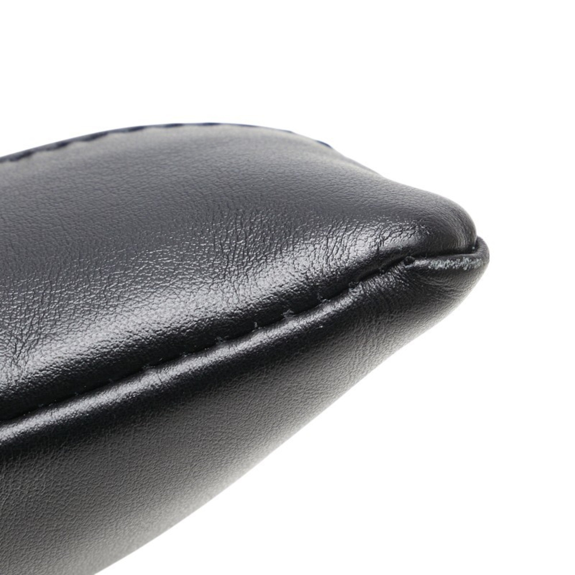 Balenciaga Beige Black Canvas Leather Clutch Bag (Pre-Owned)