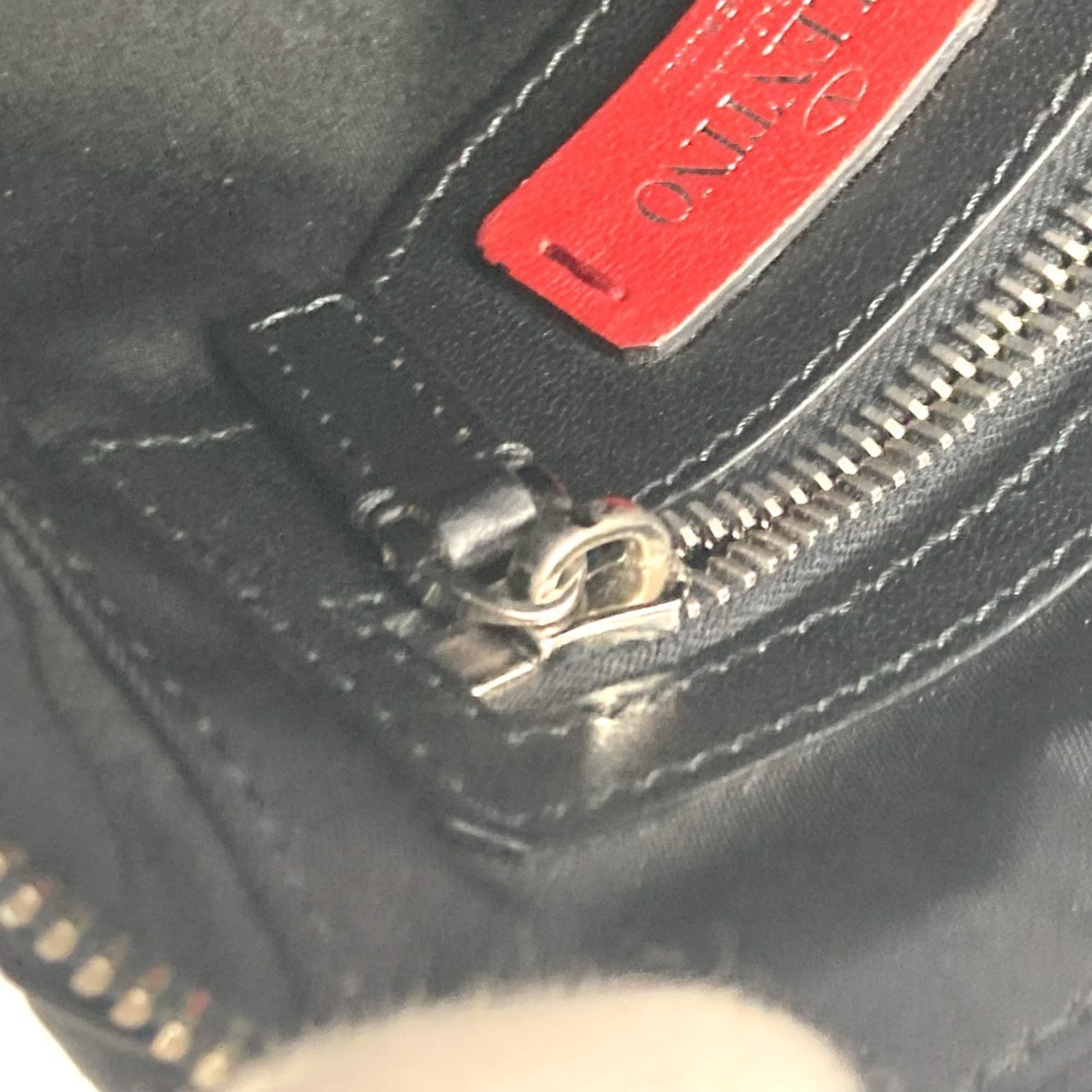 Valentino Black White Nylon Pochette Shoulder Bag (Pre-Owned)