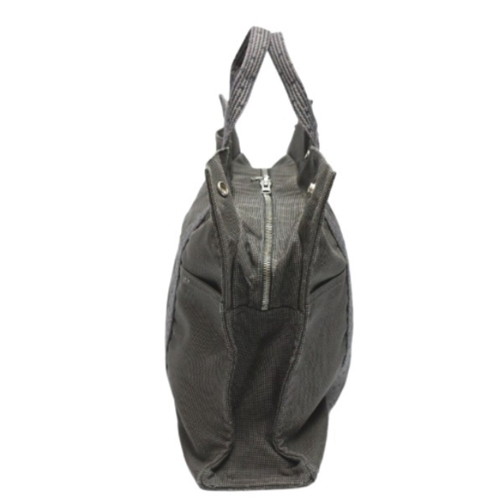 Hermes Gray Canvas Tote Bag (Pre-Owned)