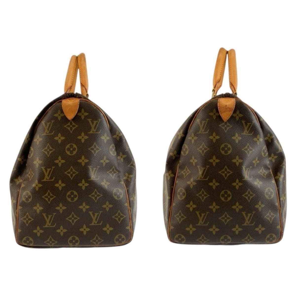 Louis Vuitton Brown Pvc Leather Boston Bag (Pre-Owned)