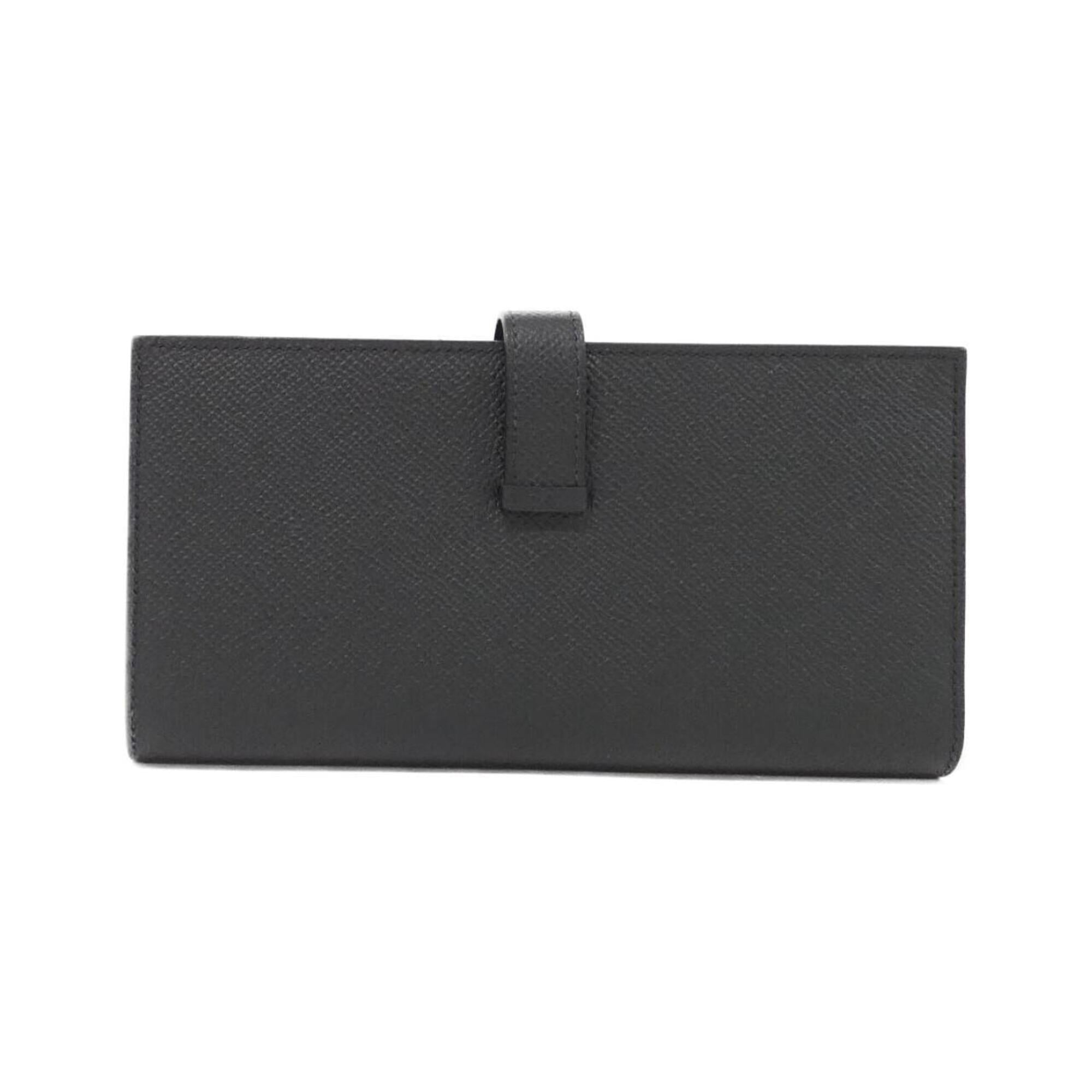 Hermes Black Epsom Leather Long Wallet (Bi-Fold) (Pre-Owned)