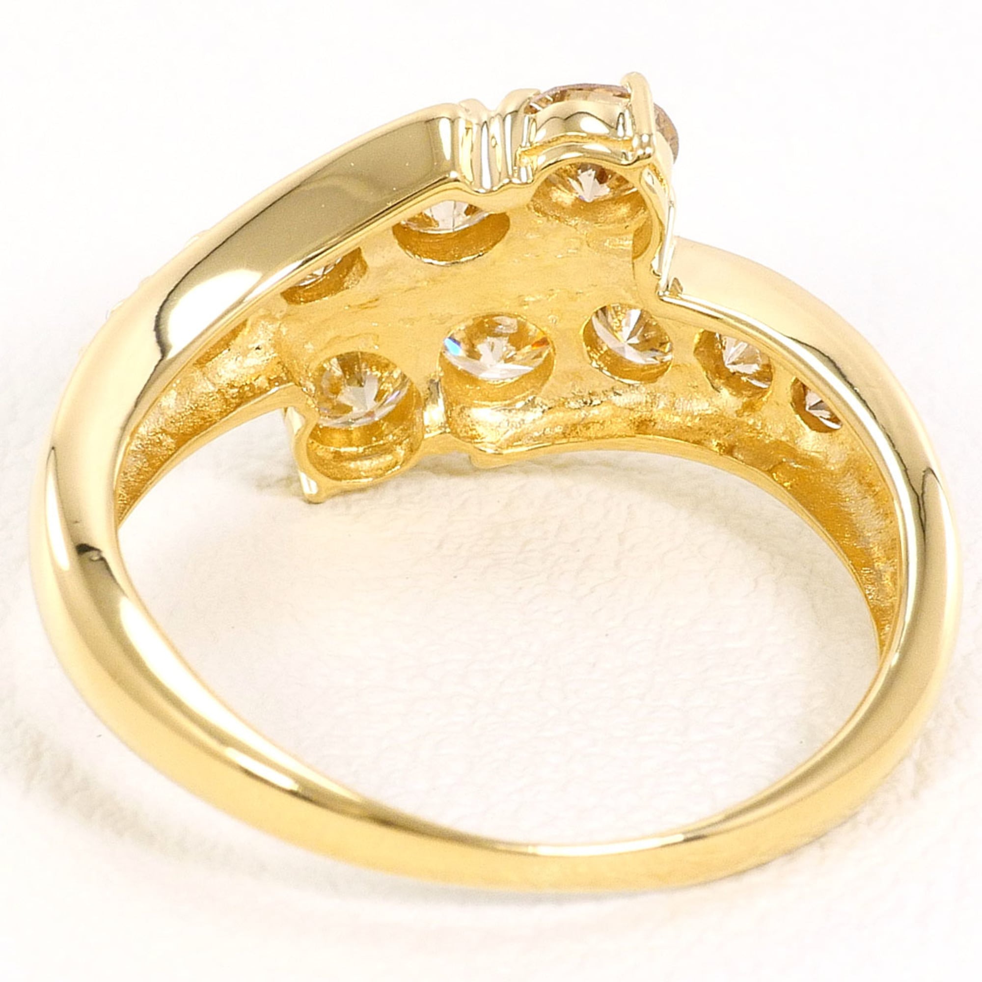 Unbranded Brown Yellow Gold Yellow Gold (18K) Band Ring (Pre-Owned)