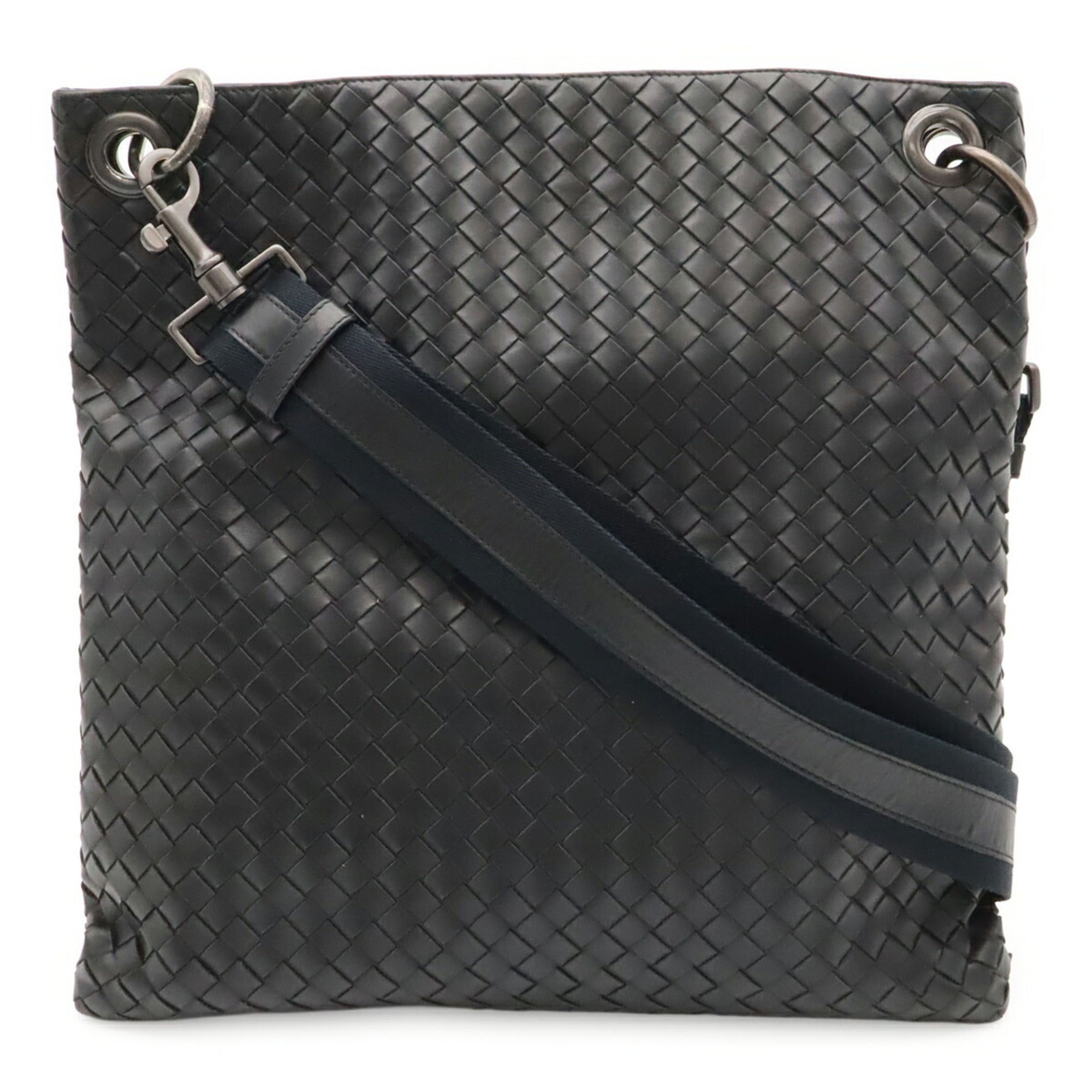 Bottega Veneta Black Leather Shoulder Bag (Pre-Owned)