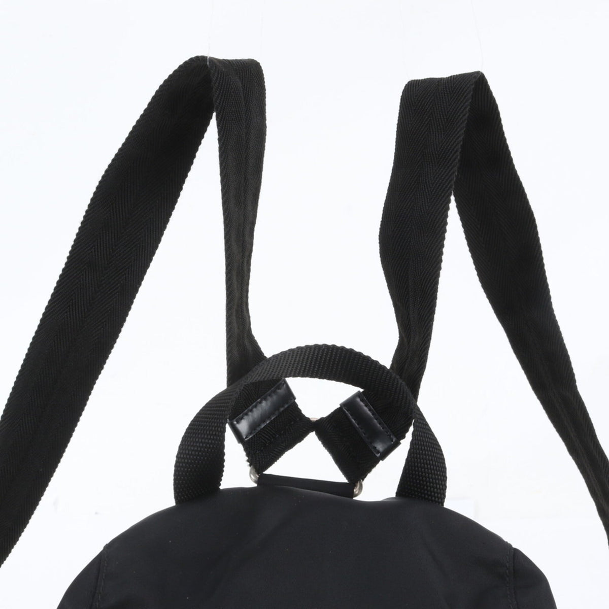 Prada Black Leather Nylon Backpack (Pre-Owned)