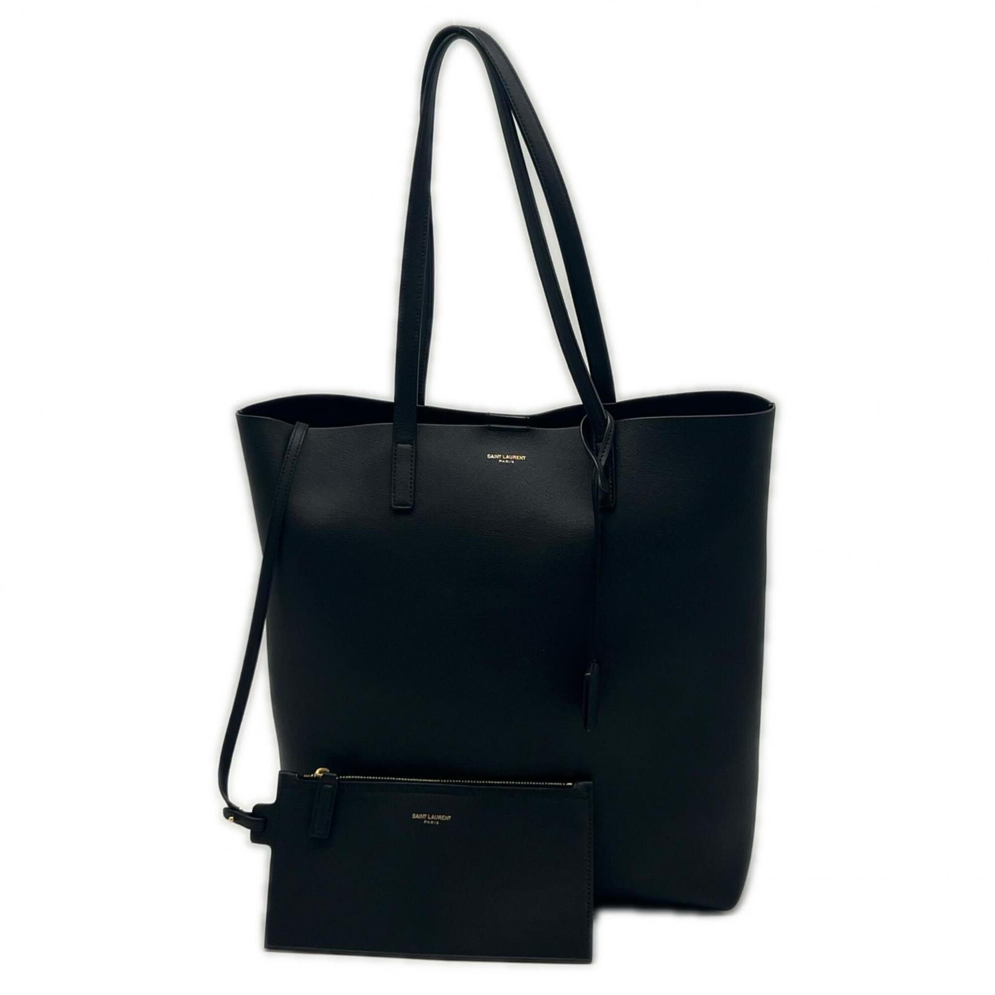 Yves Saint Laurent Black Leather Tote Bag (Pre-Owned)