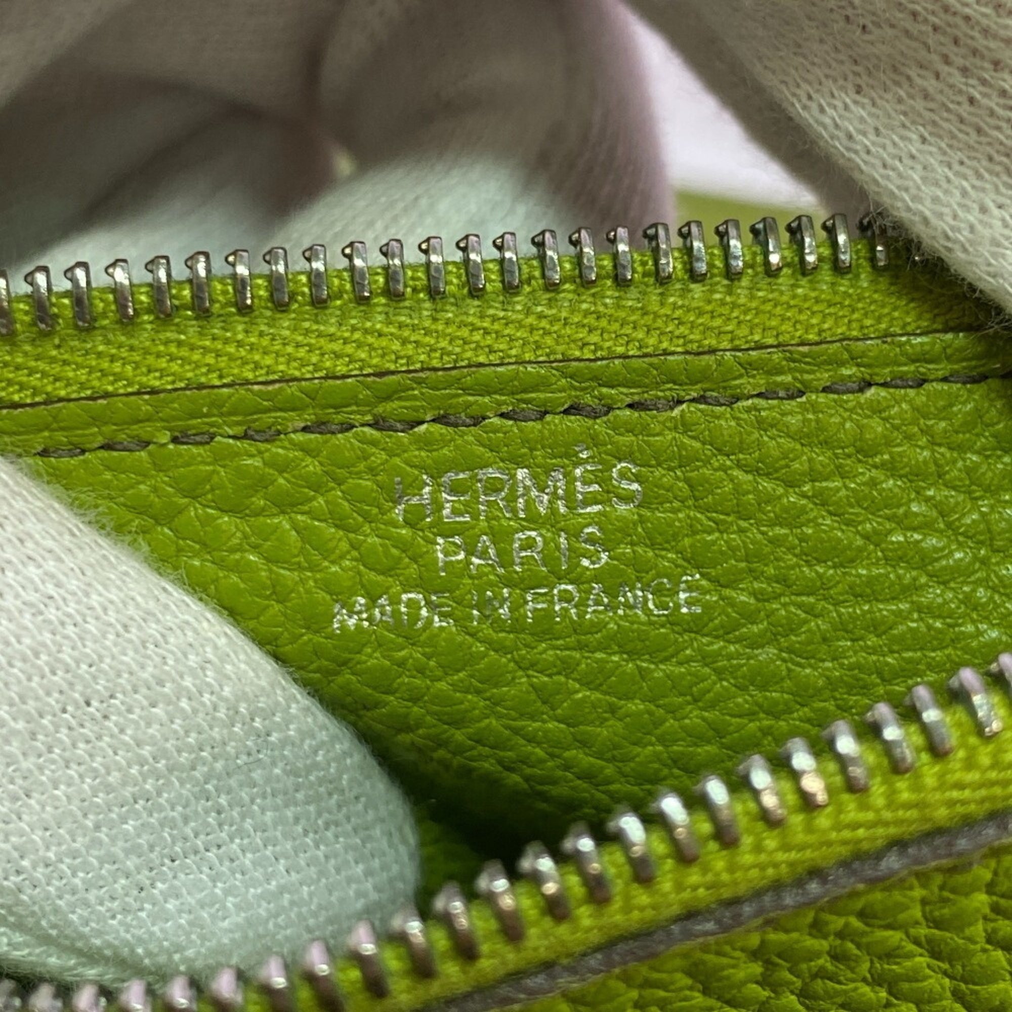 Hermes Green Taurillon Clemence Leather Long Wallet (Bi-Fold) (Pre-Owned)