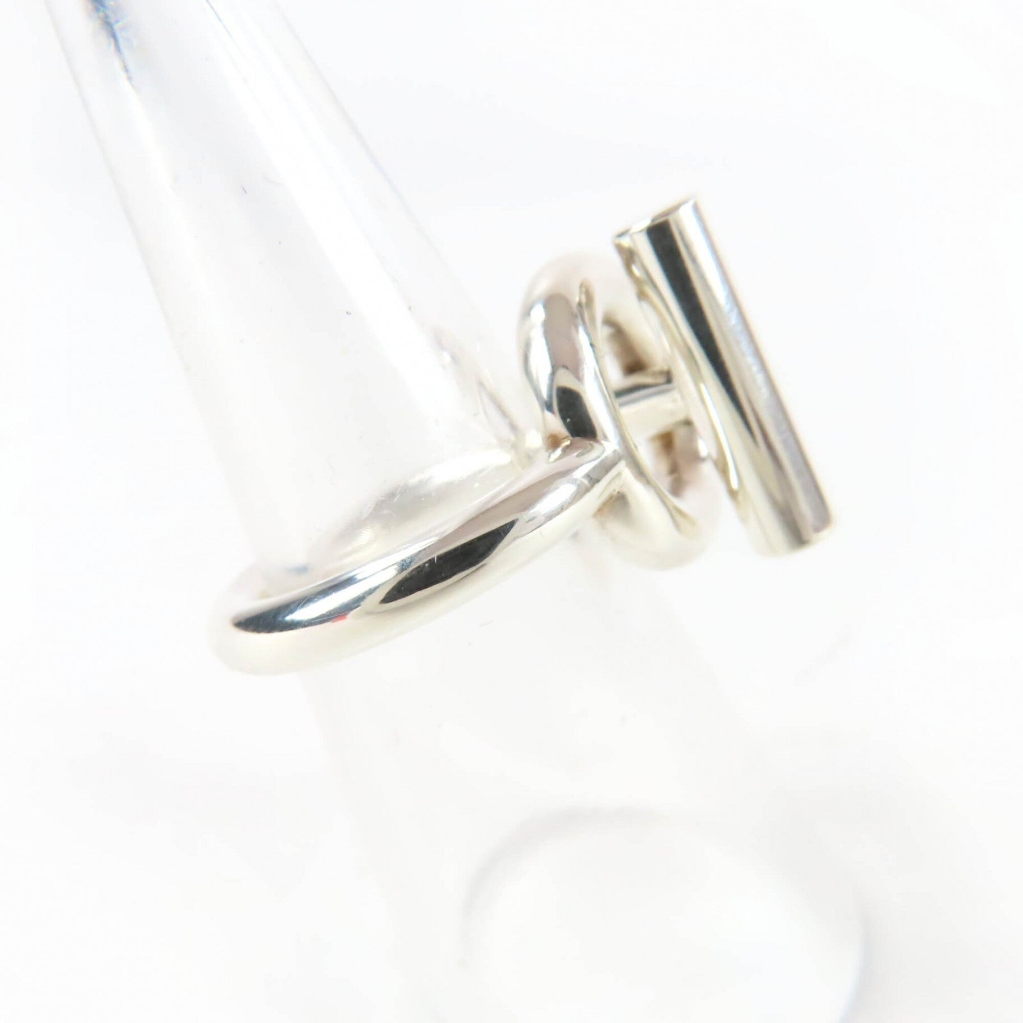 Hermes Silver Silver 925 Band Ring (Pre-Owned)