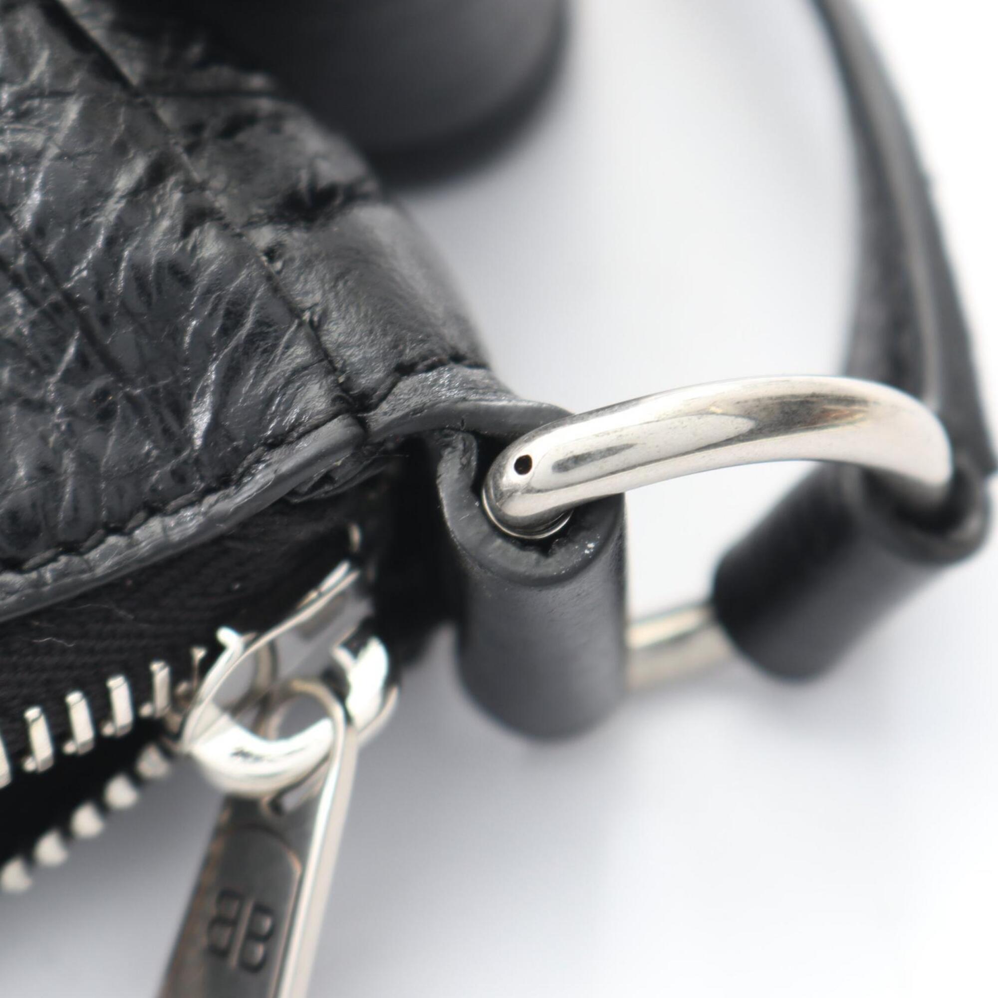 Balenciaga Black Leather Handbag Shoulder Bag Sling Bag (Pre-Owned)