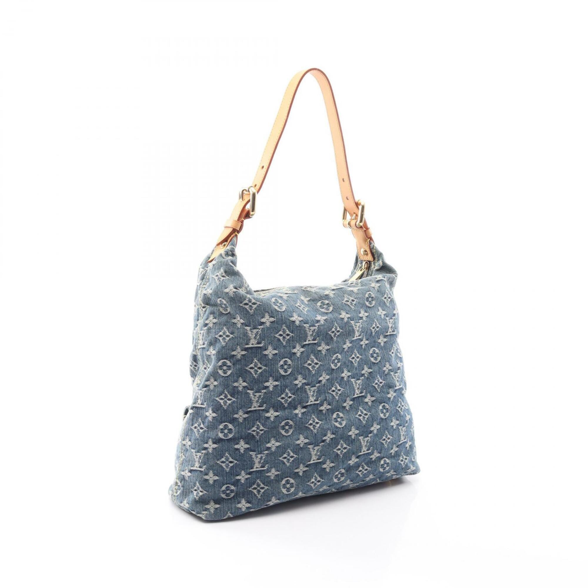 Louis Vuitton Blue Monogram Denim Handbag Shoulder Bag (Pre-Owned)