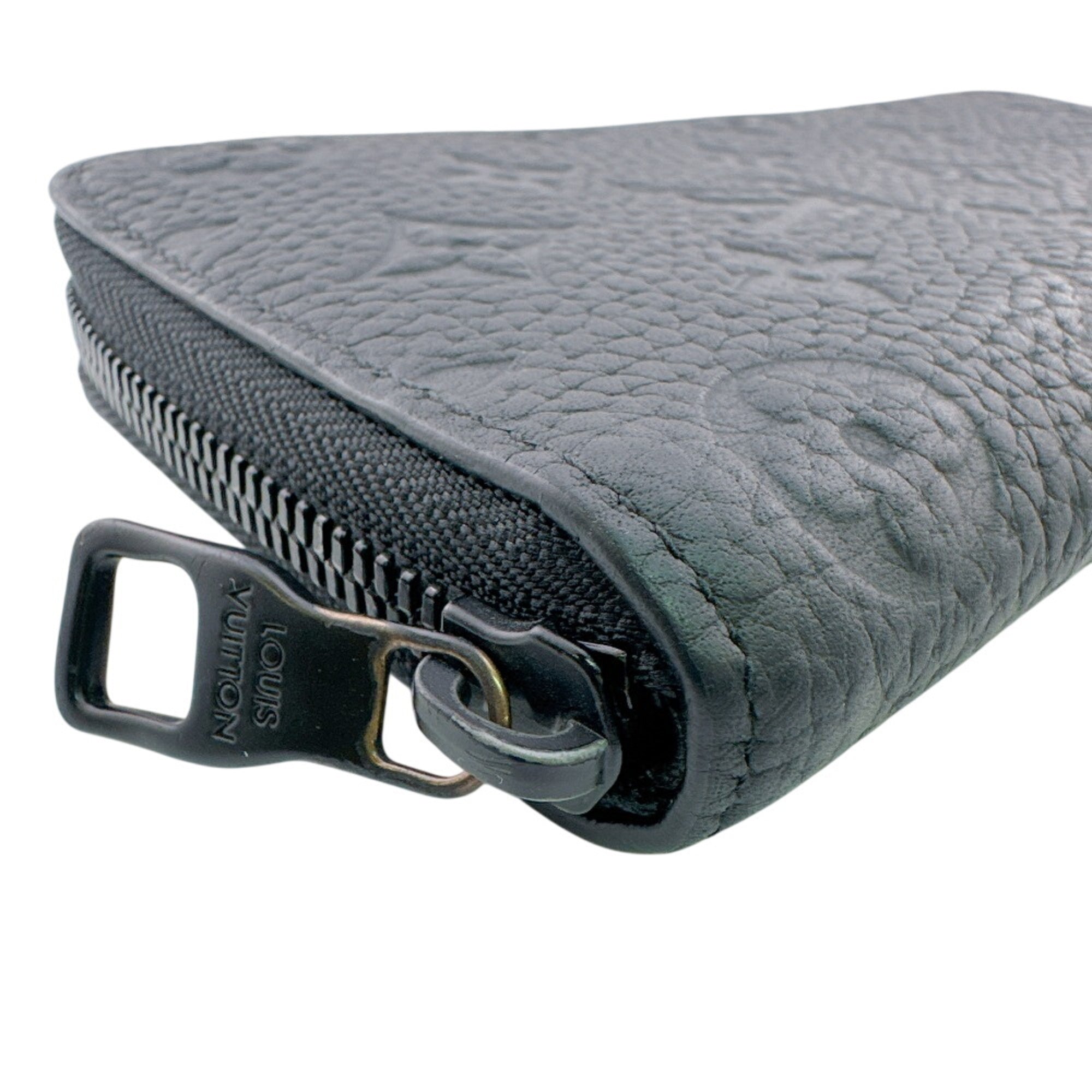 Louis Vuitton Black Leather Long Wallet (Bi-Fold) (Pre-Owned)