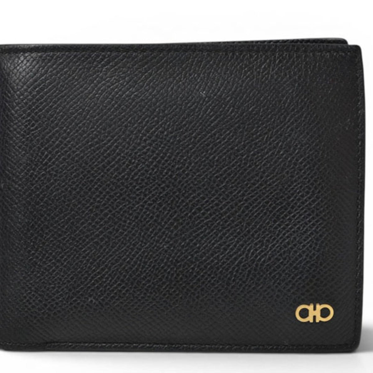 Salvatore Ferragamo Black Leather Wallet (Bi-Fold) (Pre-Owned)