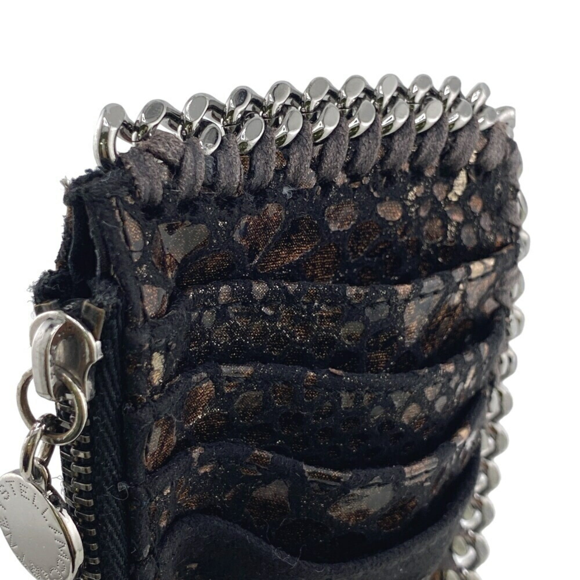 Stella Mccartney Black Brown Polyester Coin Purse/Coin Case (Pre-Owned)