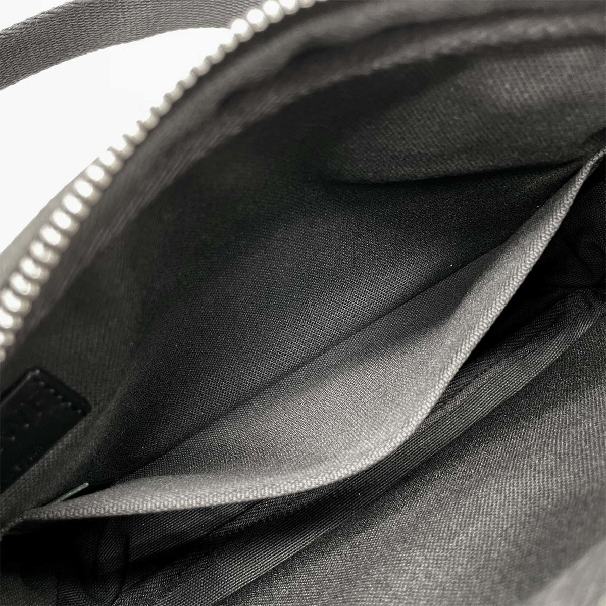 Loewe Black Gray Canvas Leather Messenger Bag Shoulder Bag (Pre-Owned)