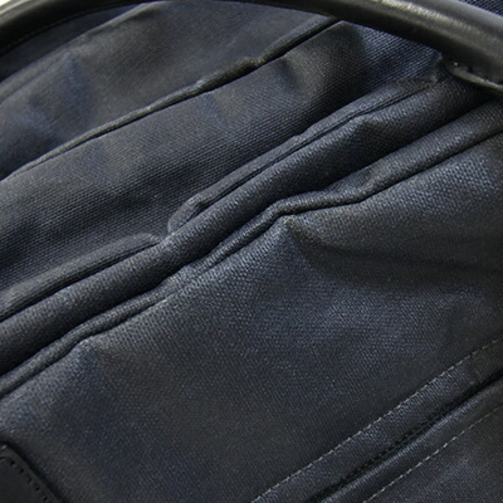 Loewe Black Coated Canvas Leather Boston Bag Handbag (Pre-Owned)