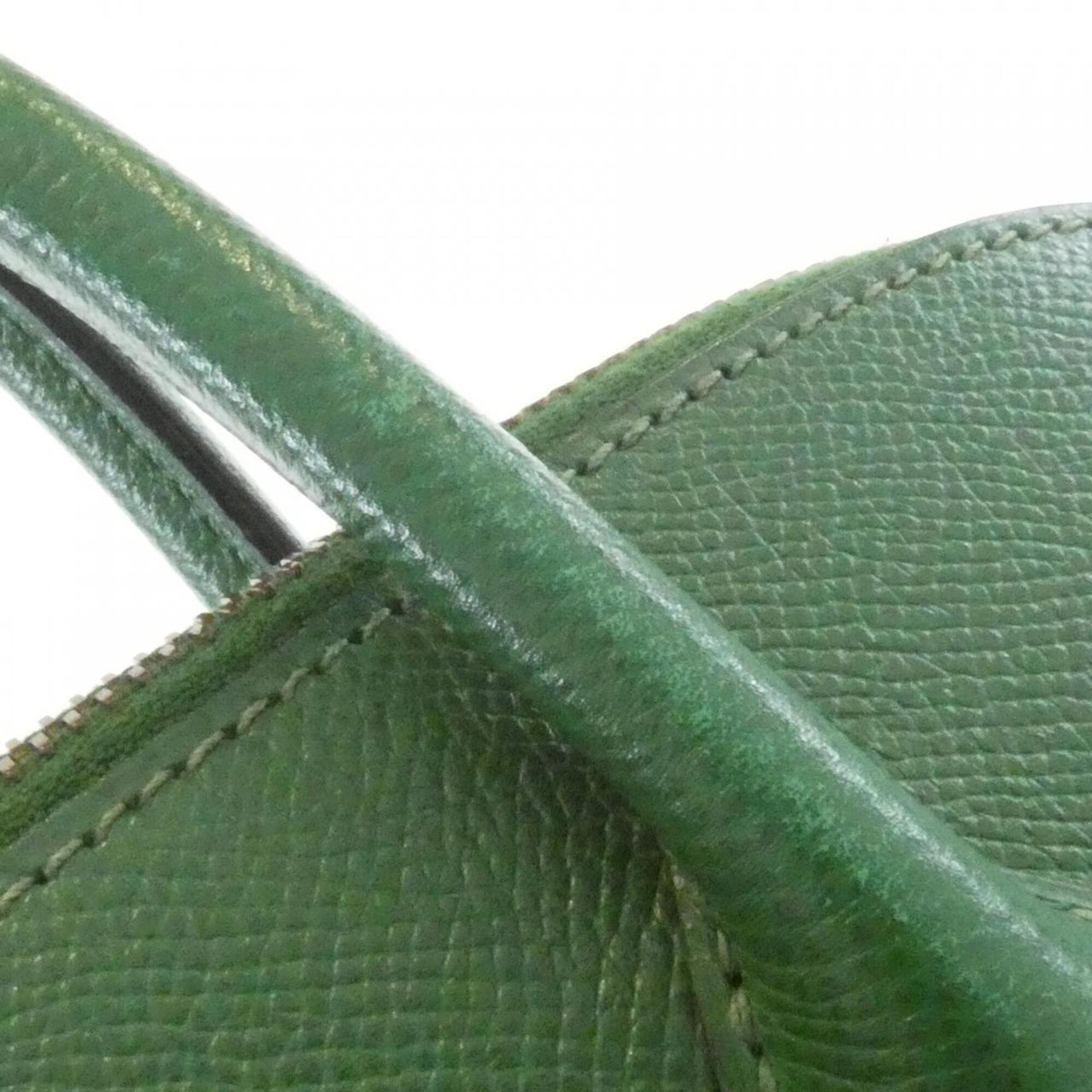 Hermes Green Courchevel Leather Handbag (Pre-Owned)