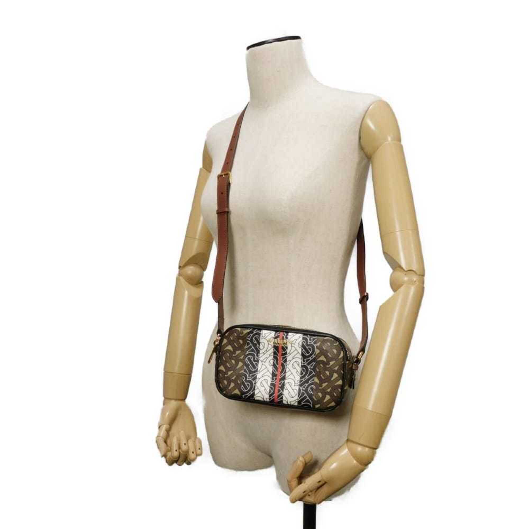 Burberry Brown Canvas Shoulder Bag (Pre-Owned)
