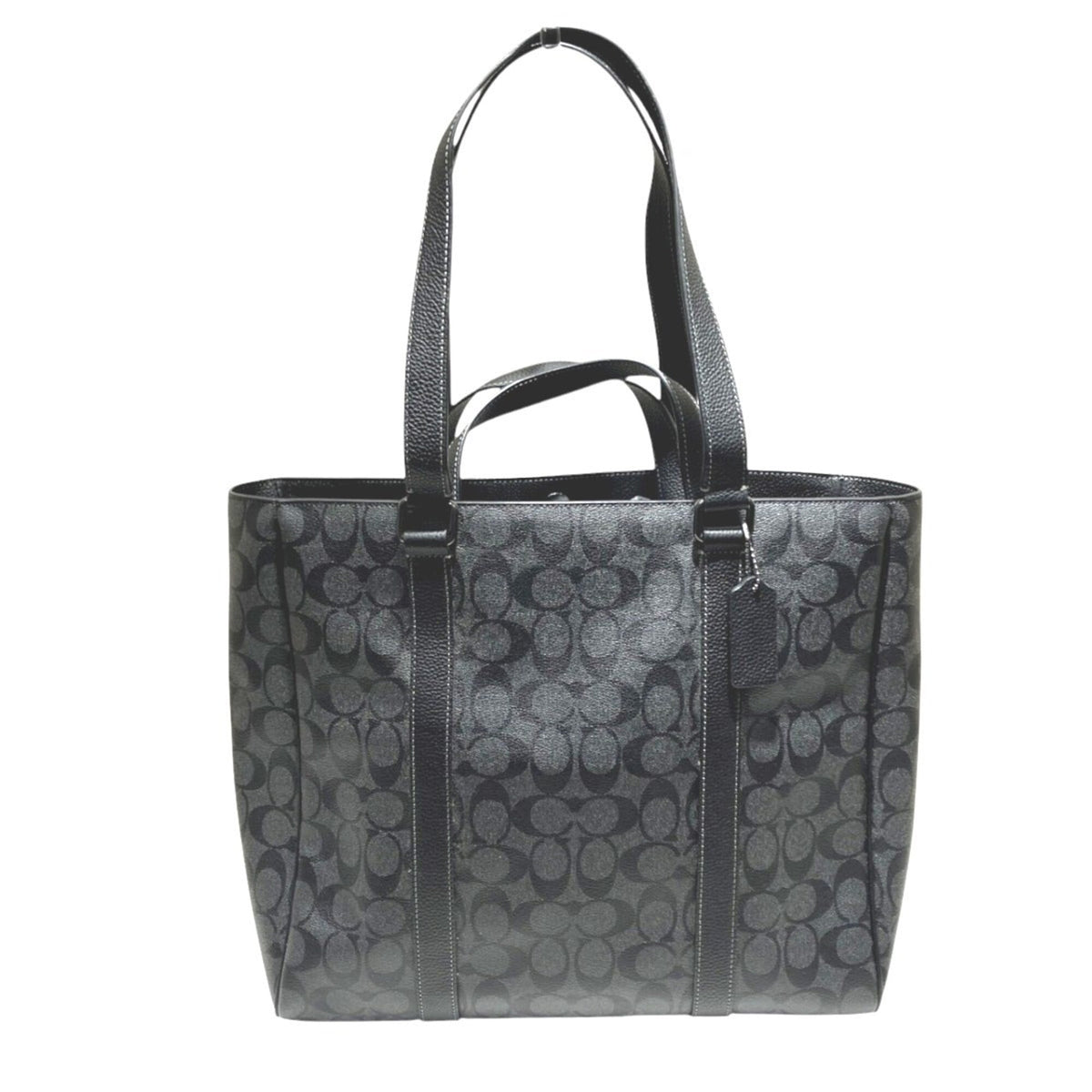 Coach Gray Pvc Leather Tote Bag (Pre-Owned)