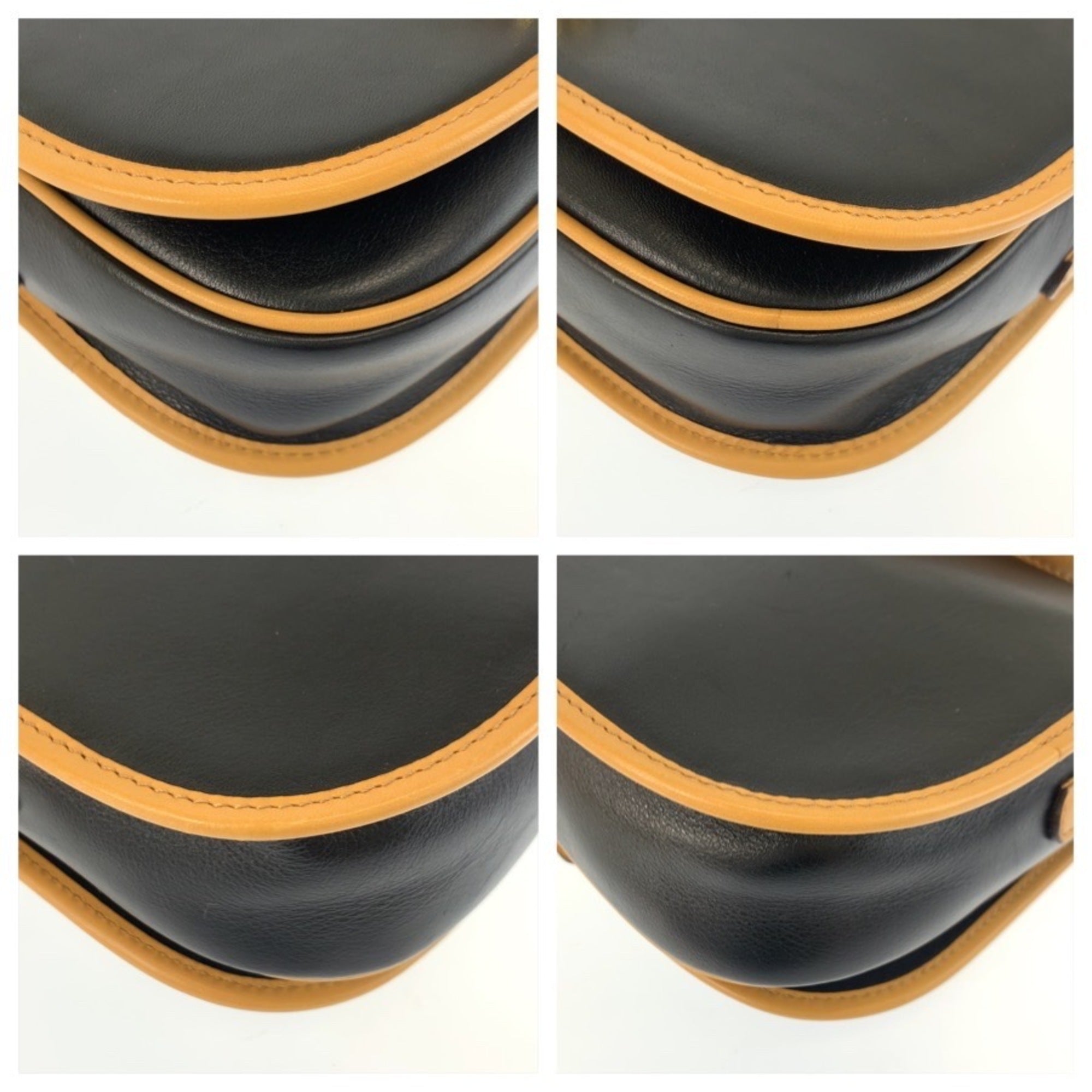 Celine Black Brown Leather Pochette Shoulder Bag (Pre-Owned)