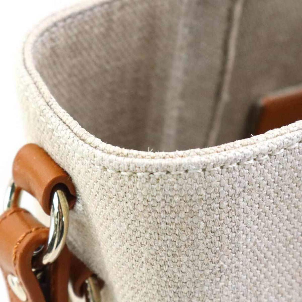 Chloé Beige Brown Leather Canvas Handbag Shoulder Bag (Pre-Owned)