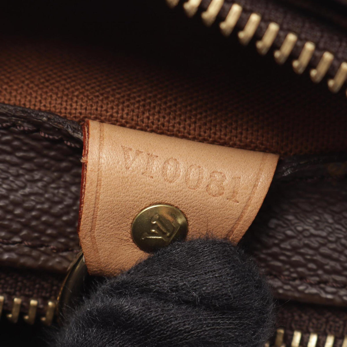 Louis Vuitton Brown Coated Canvas Leather Handbag Shoulder Bag (Pre-Owned)