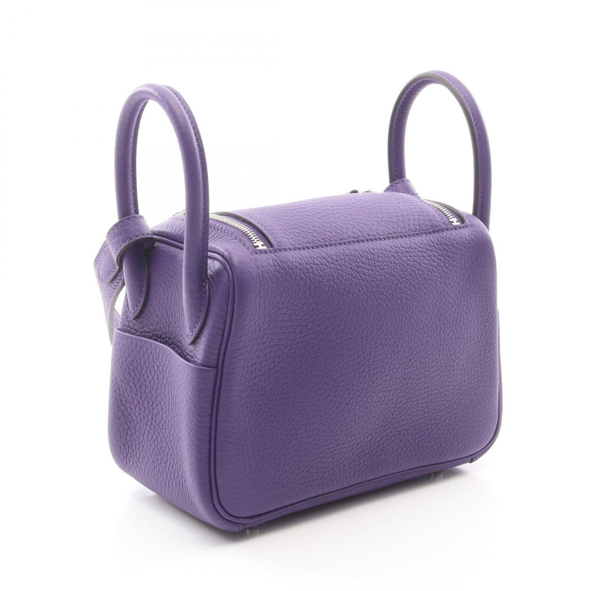 Hermes Purple Taurillon Clemence Leather Handbag Shoulder Bag (Pre-Owned)