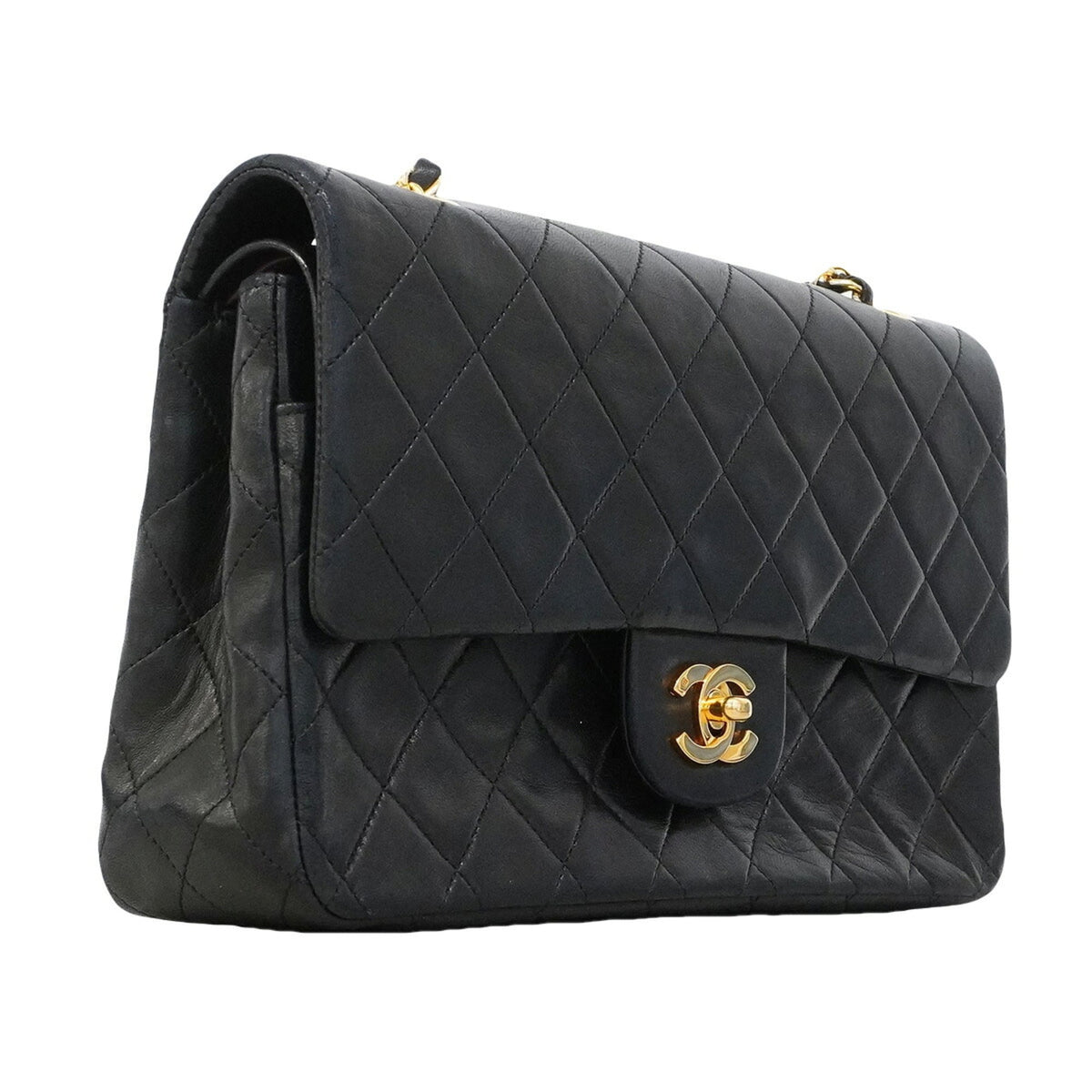 Chanel Black Leather Shoulder Bag (Pre-Owned)