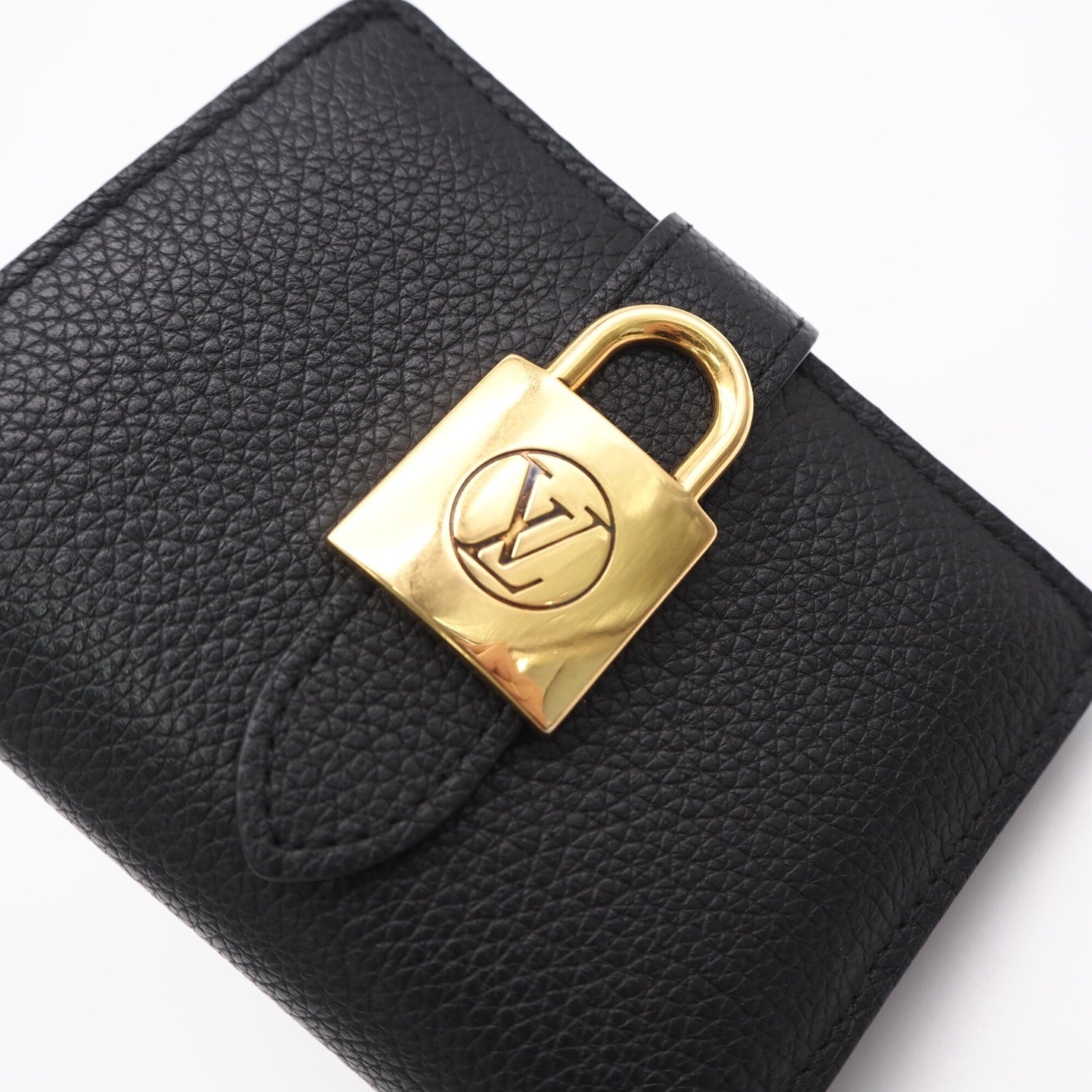 Louis Vuitton Black Leather Wallet (Bi-Fold) (Pre-Owned)