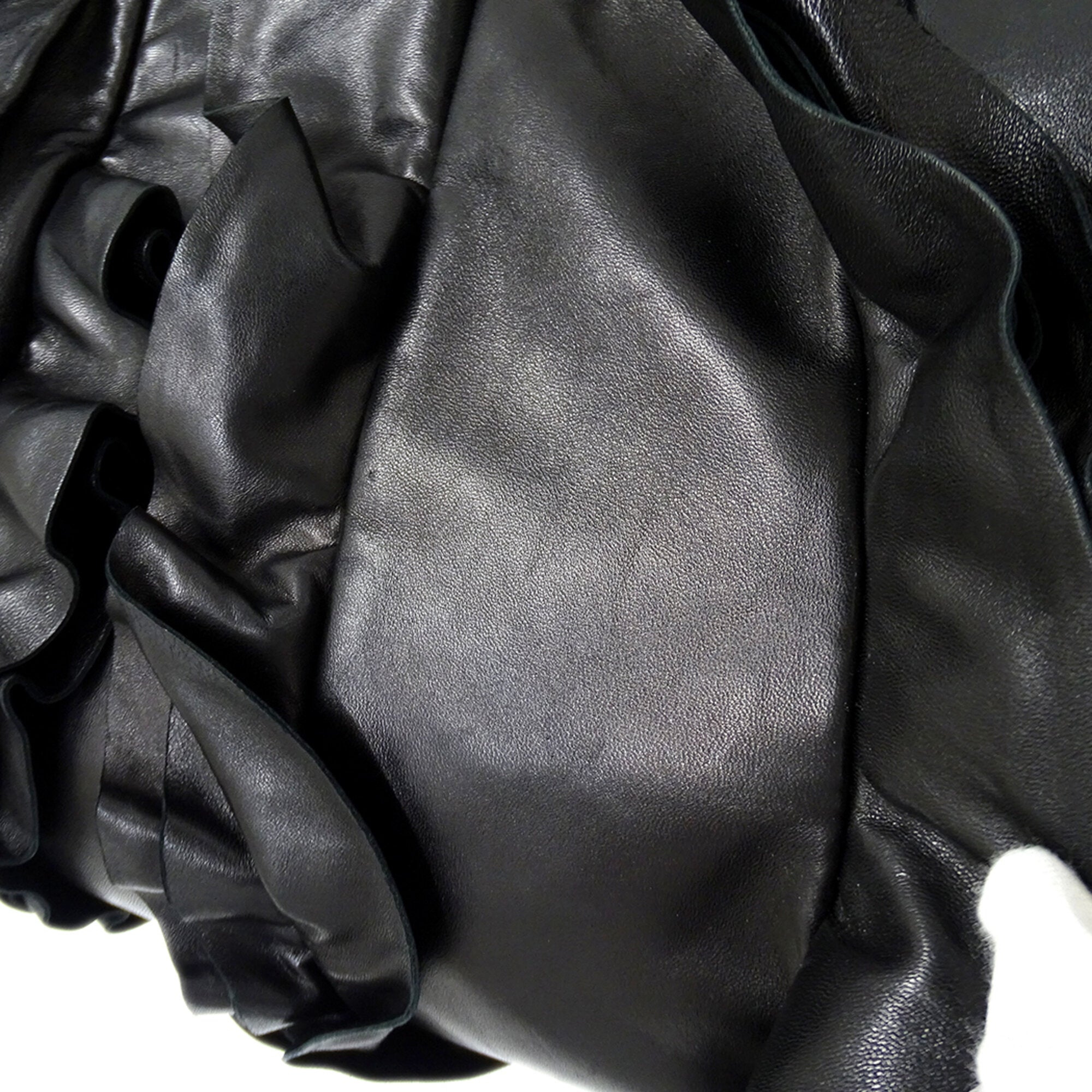 Prada Black Leather Handbag Tote Bag (Pre-Owned)
