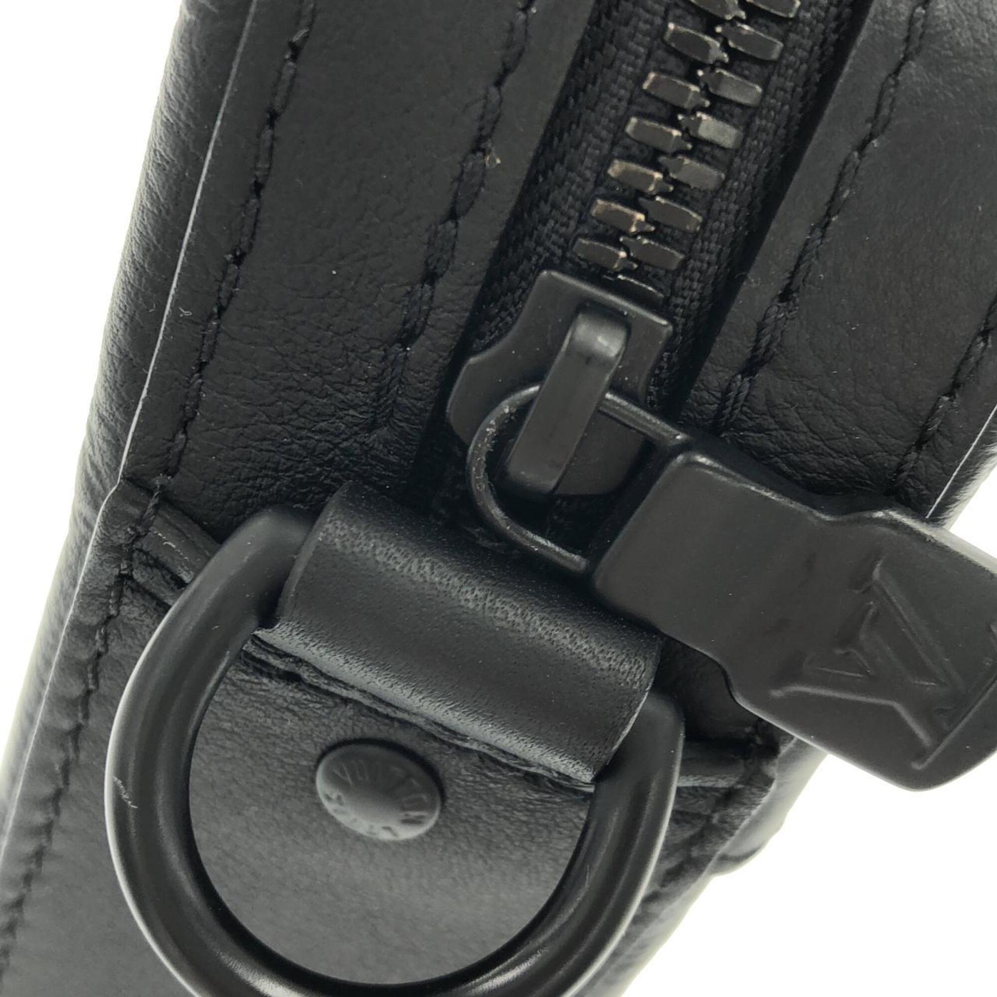 Louis Vuitton Black Leather Pouch Shoulder Bag (Pre-Owned)