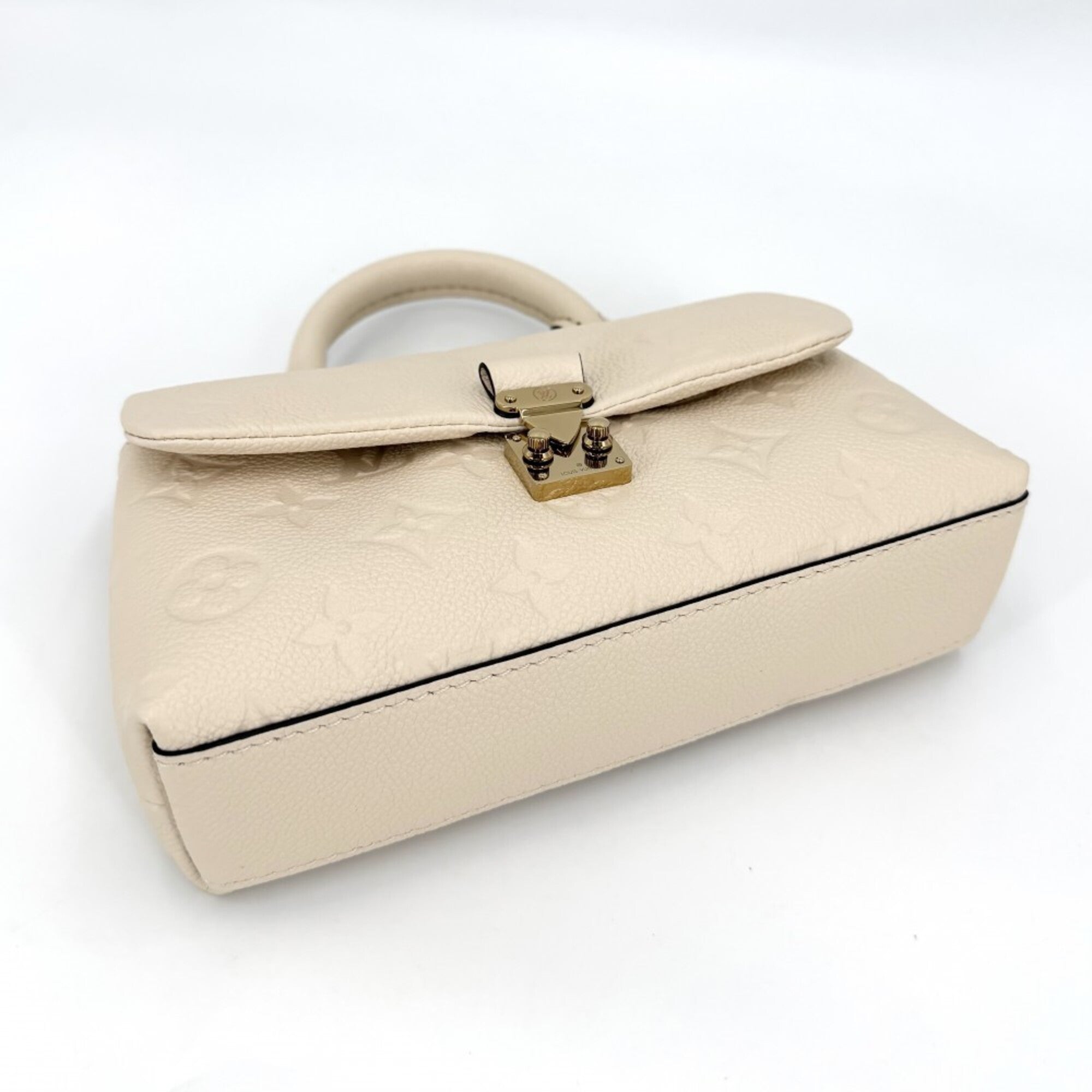 Louis Vuitton Cream Monogram Empreinte Handbag Shoulder Bag (Pre-Owned)