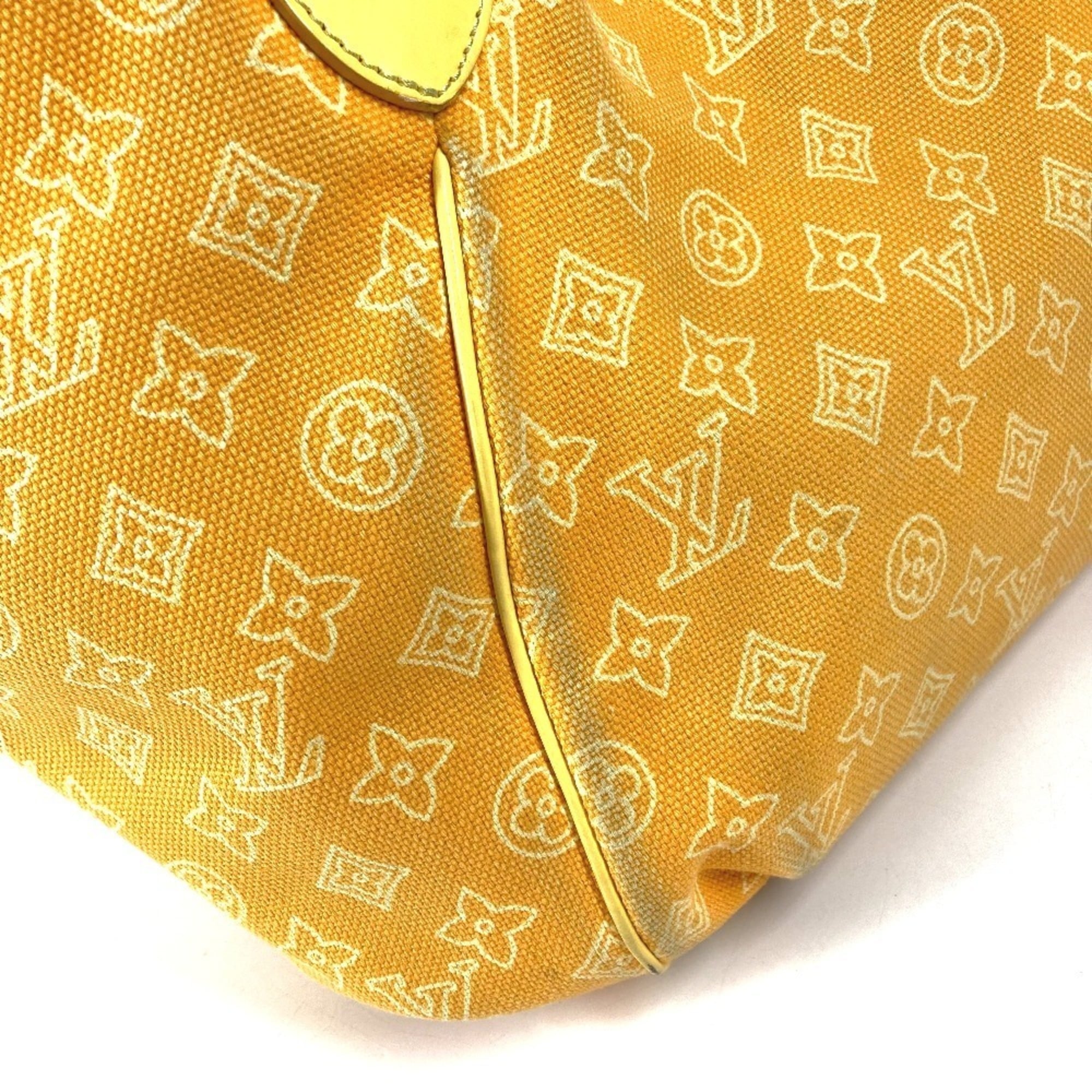 Louis Vuitton Yellow Canvas Leather Handbag Shoulder Bag Tote Bag (Pre-Owned)