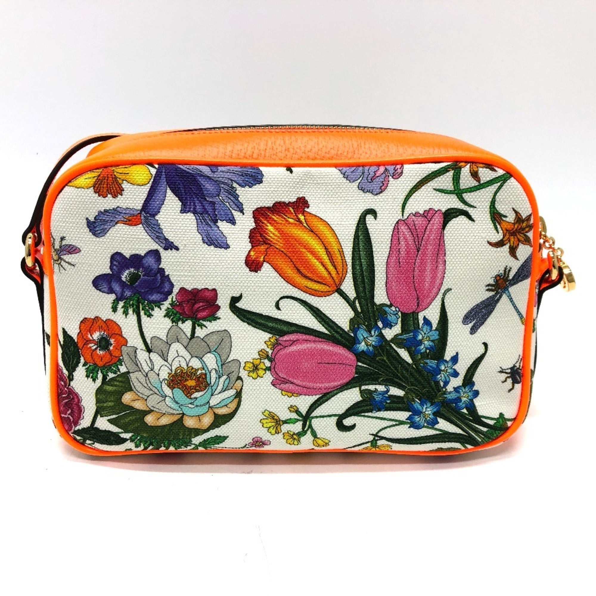 Gucci Multi-Color Canvas Leather Shoulder Bag (Pre-Owned)
