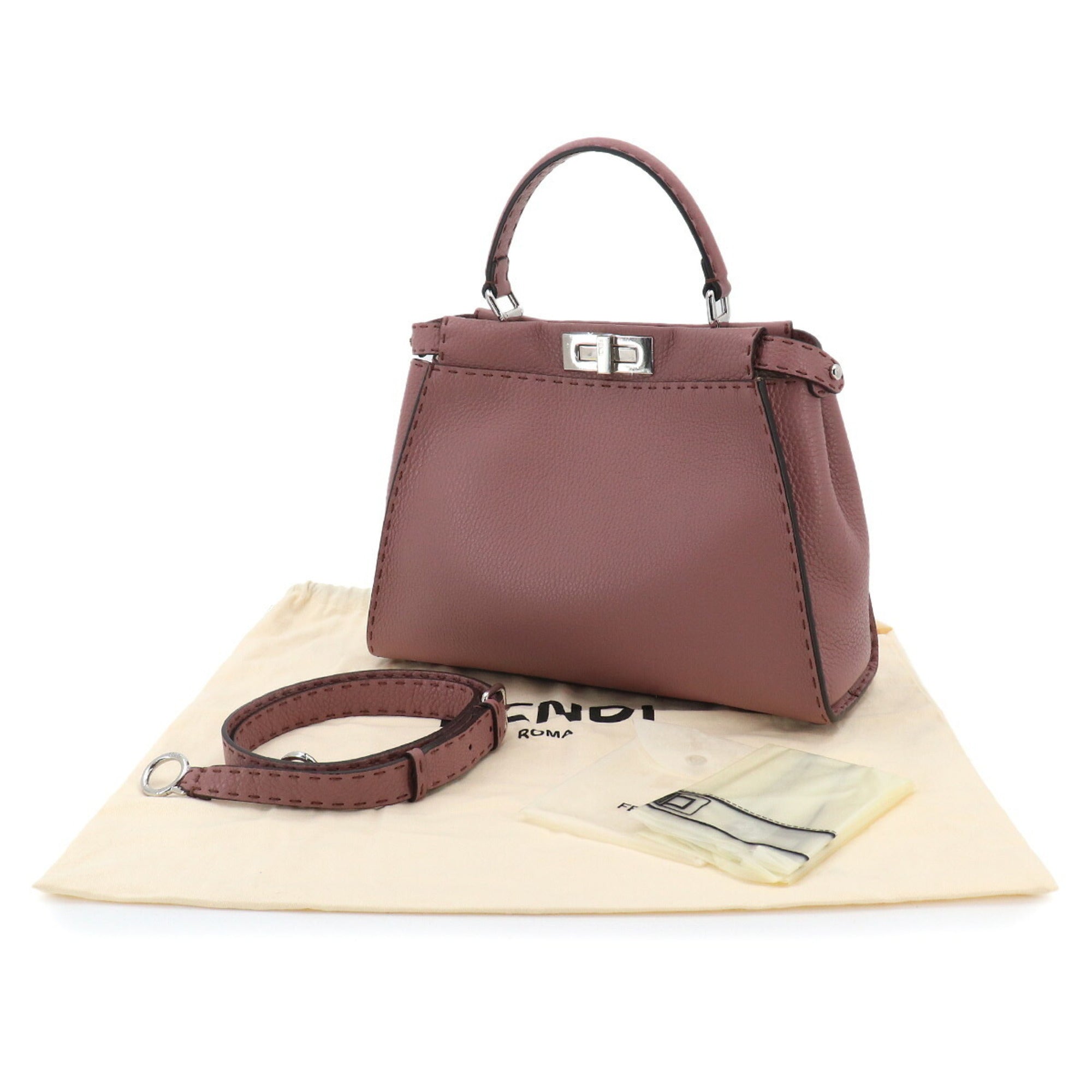 Fendi Brown Leather Handbag (Pre-Owned)