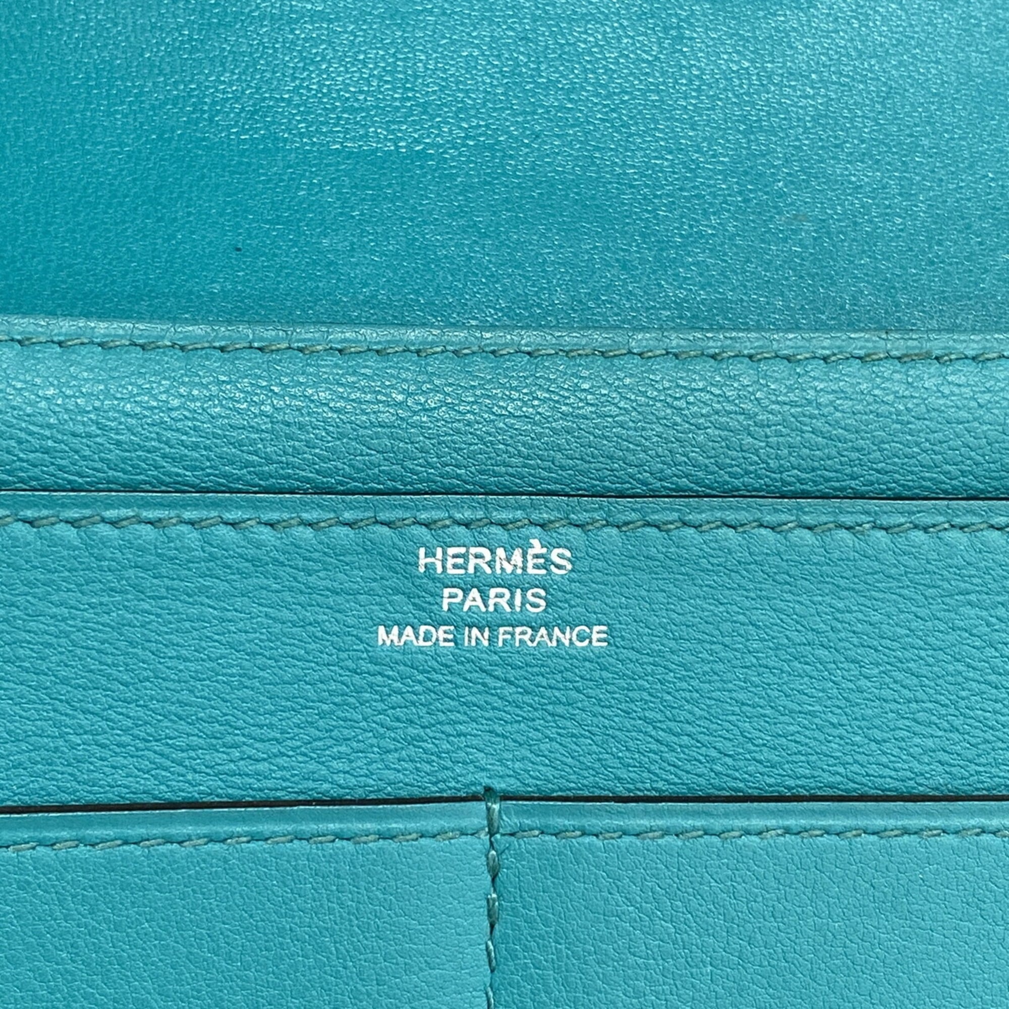 Hermes Green Swift Leather Long Wallet (Bi-Fold) (Pre-Owned)