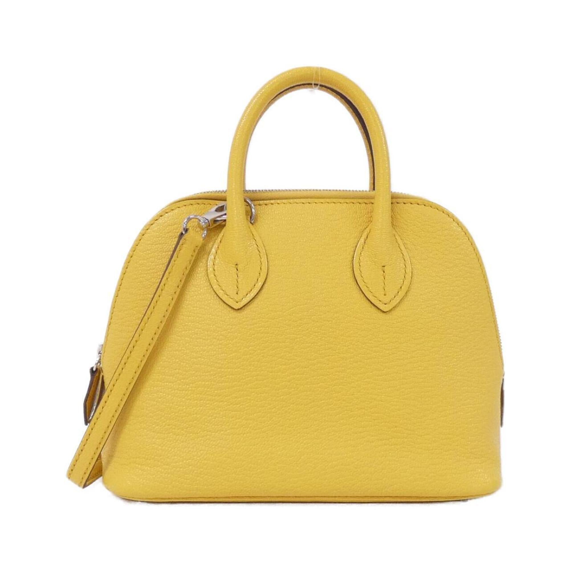 Hermes Yellow Chevre Leather Handbag (Pre-Owned)