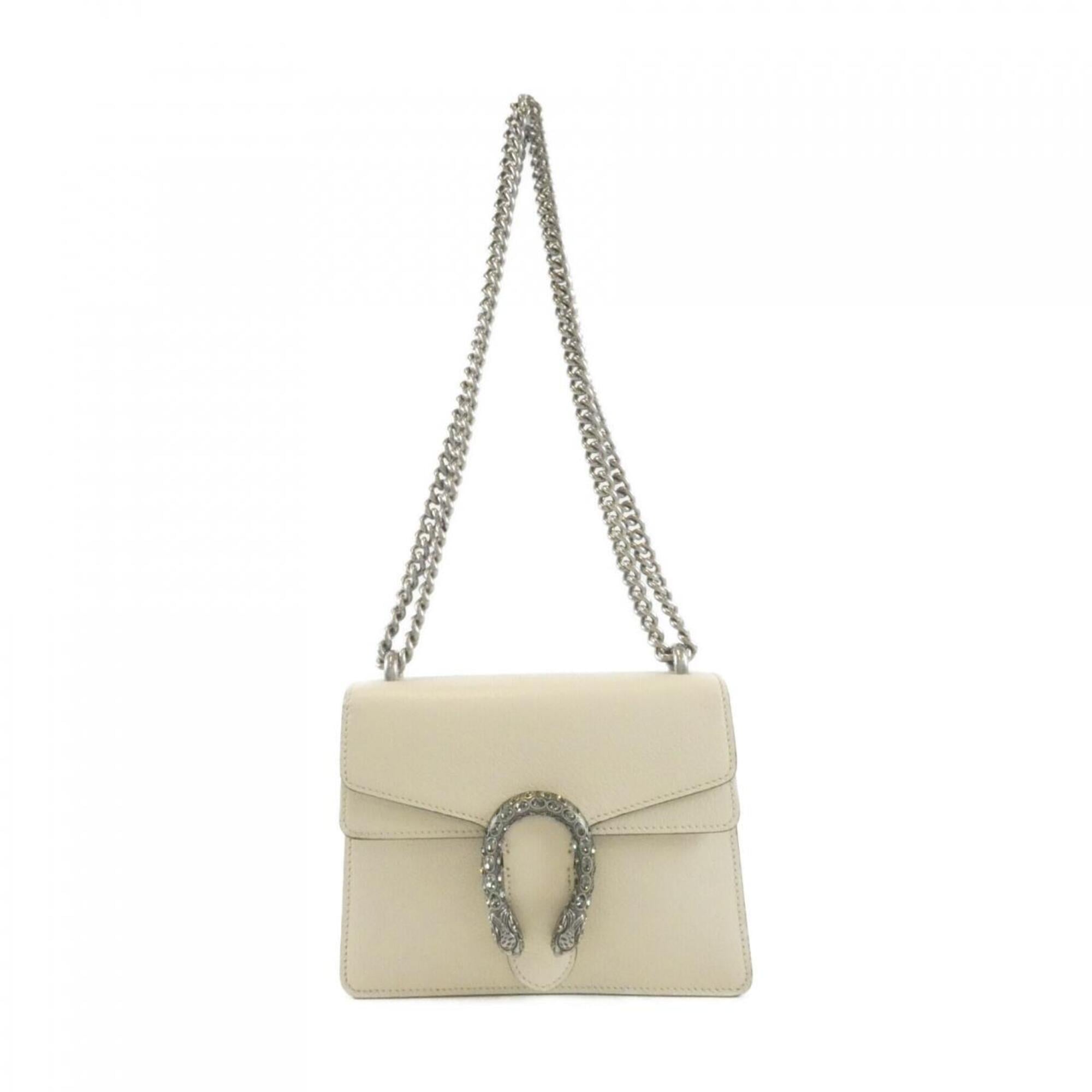 Gucci White Leather Shoulder Bag (Pre-Owned)