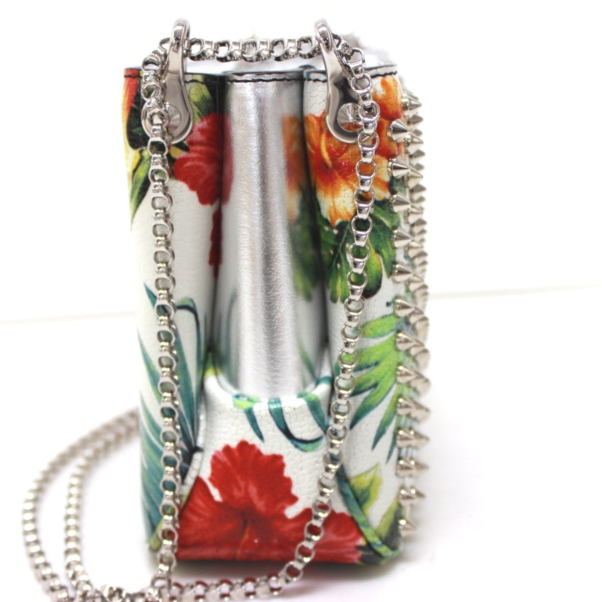 Christian Louboutin Multi-Color White Patent Leather Shoulder Bag (Pre-Owned)
