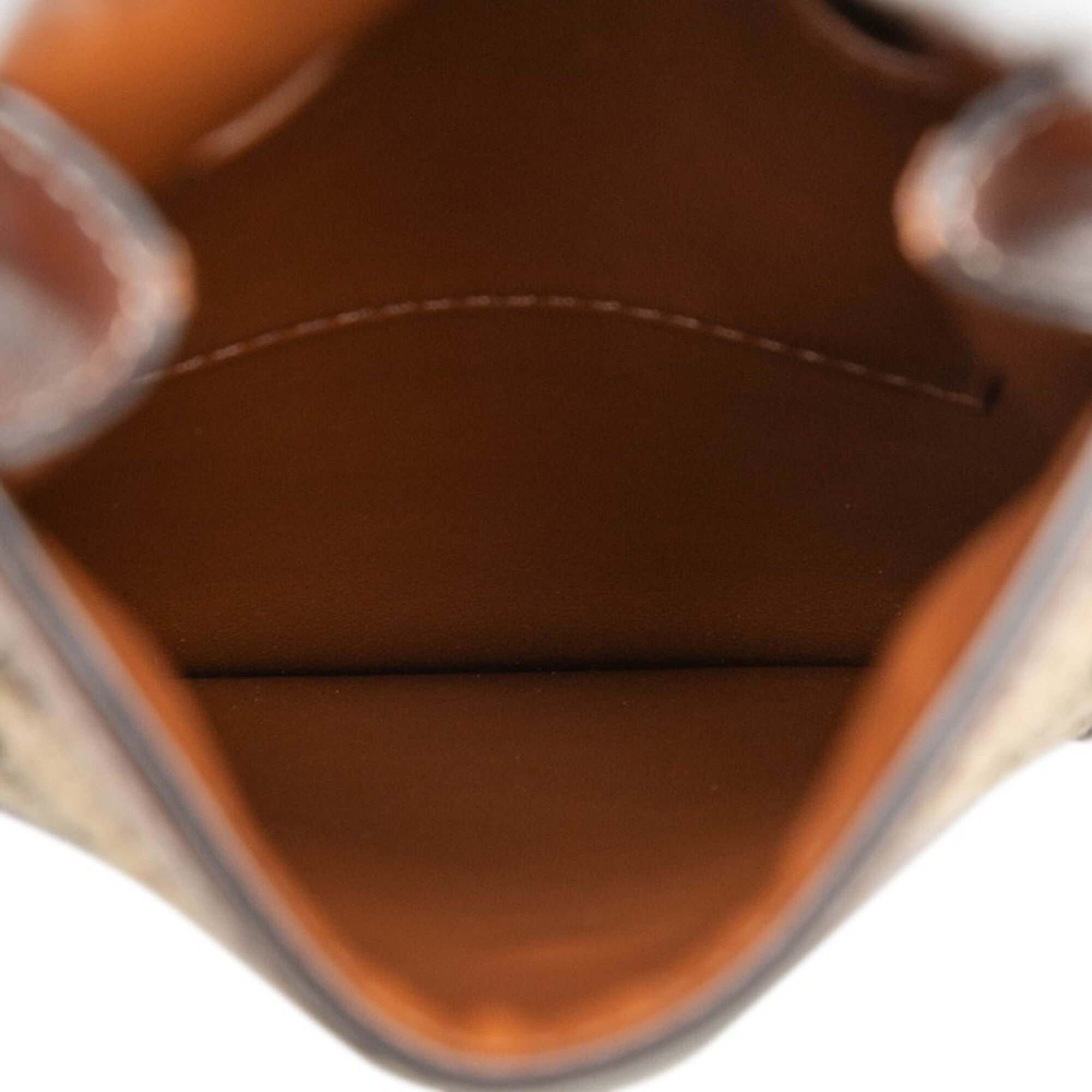 Celine Beige Brown Canvas Leather Shoulder Bag (Pre-Owned)