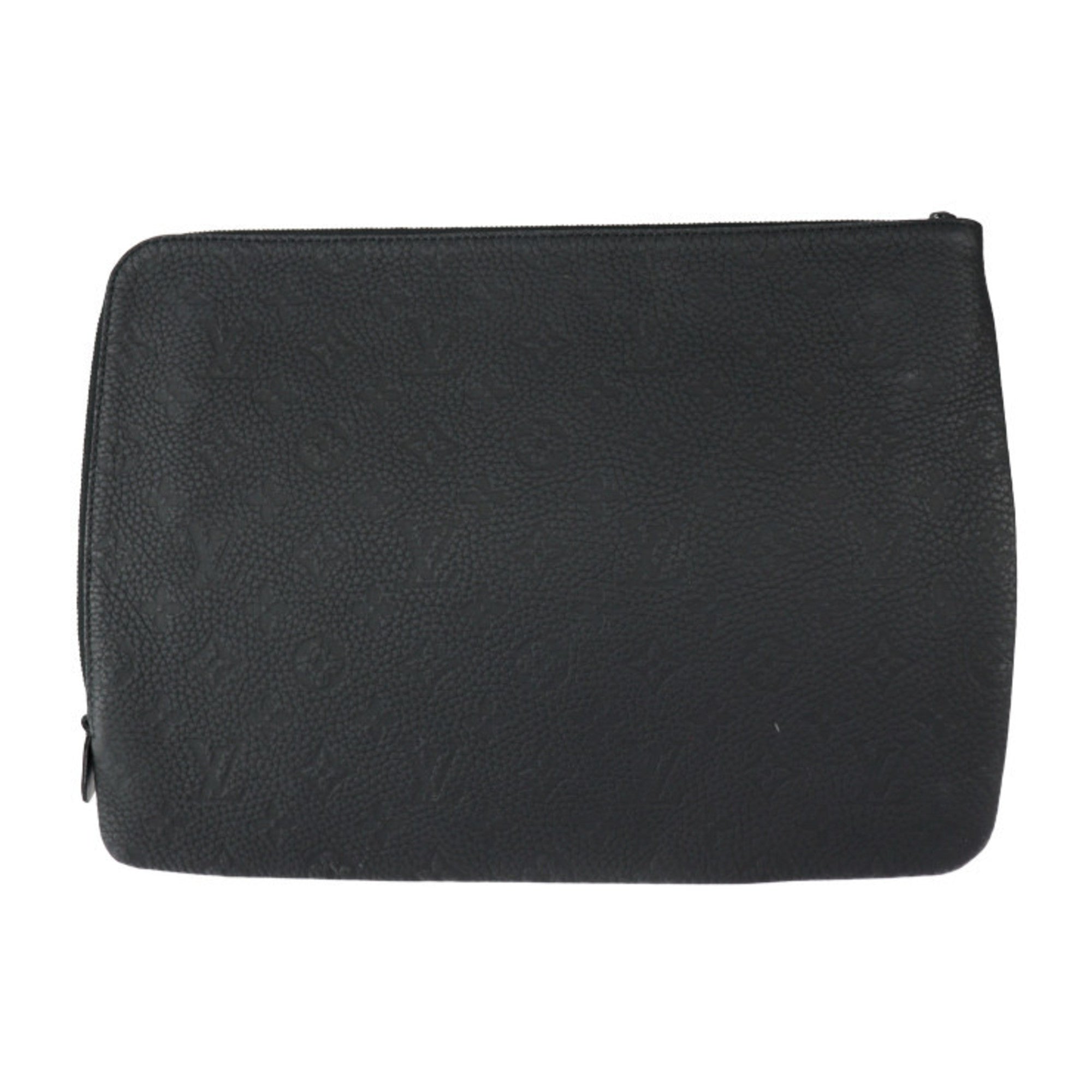 Louis Vuitton Black Leather Clutch Bag (Pre-Owned)
