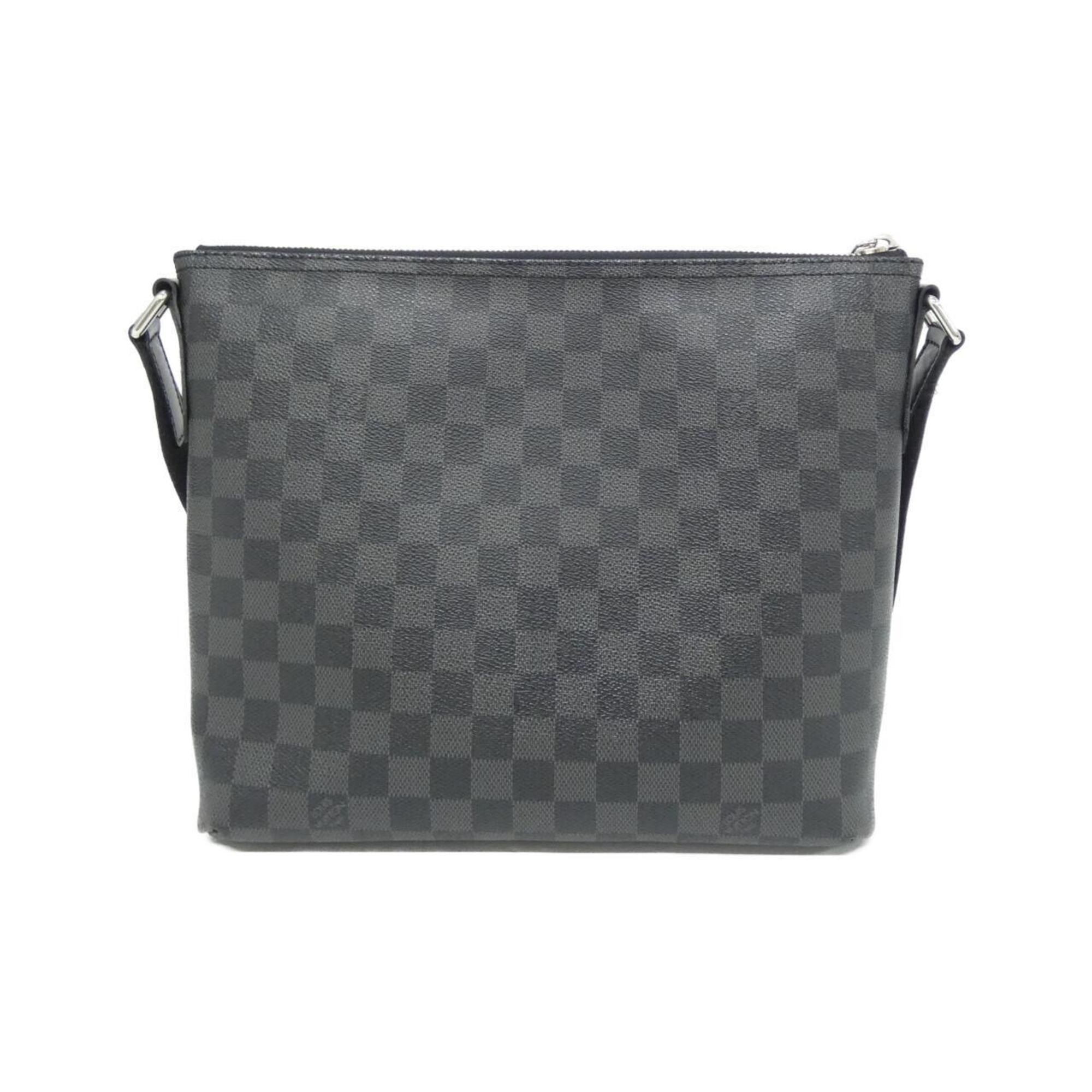 Louis Vuitton Dark Gray Graphite Coated Canvas Shoulder Bag (Pre-Owned)